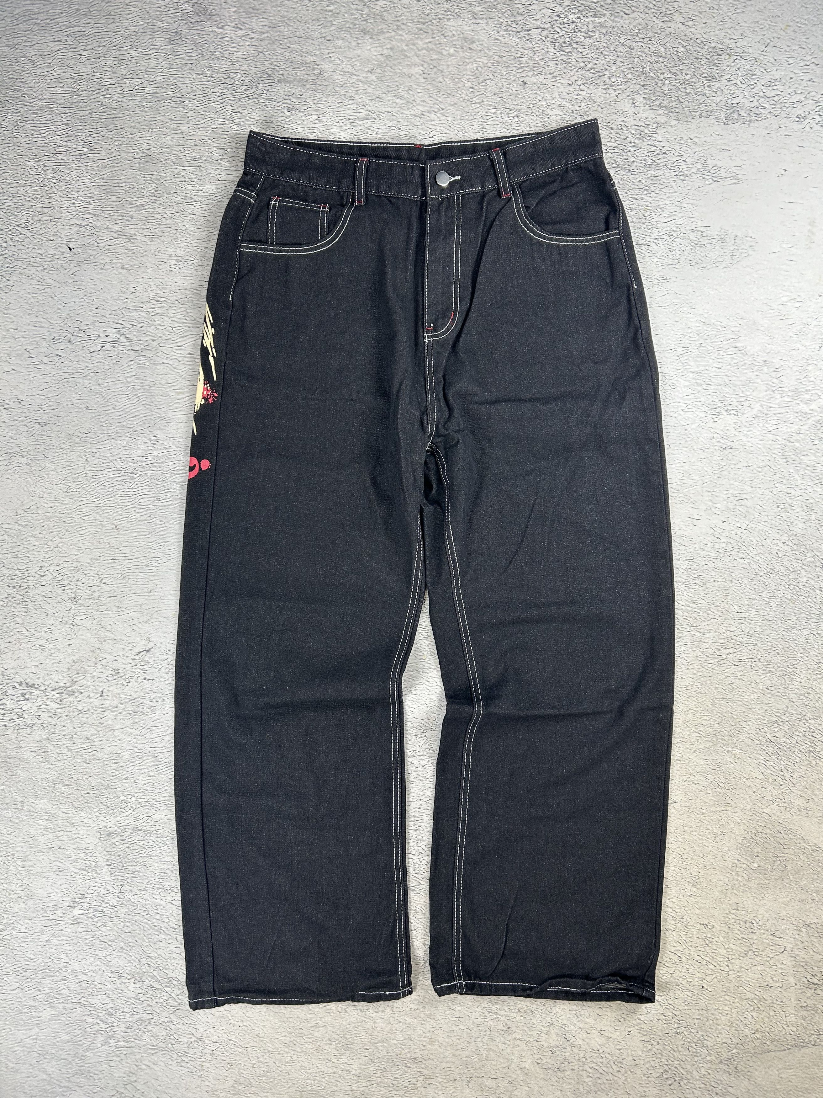 Japanese Brand Crazy Streetwear Jeans Baggy Big Logo Sk8 Light Size US 34 / EU 50 - 3 Thumbnail