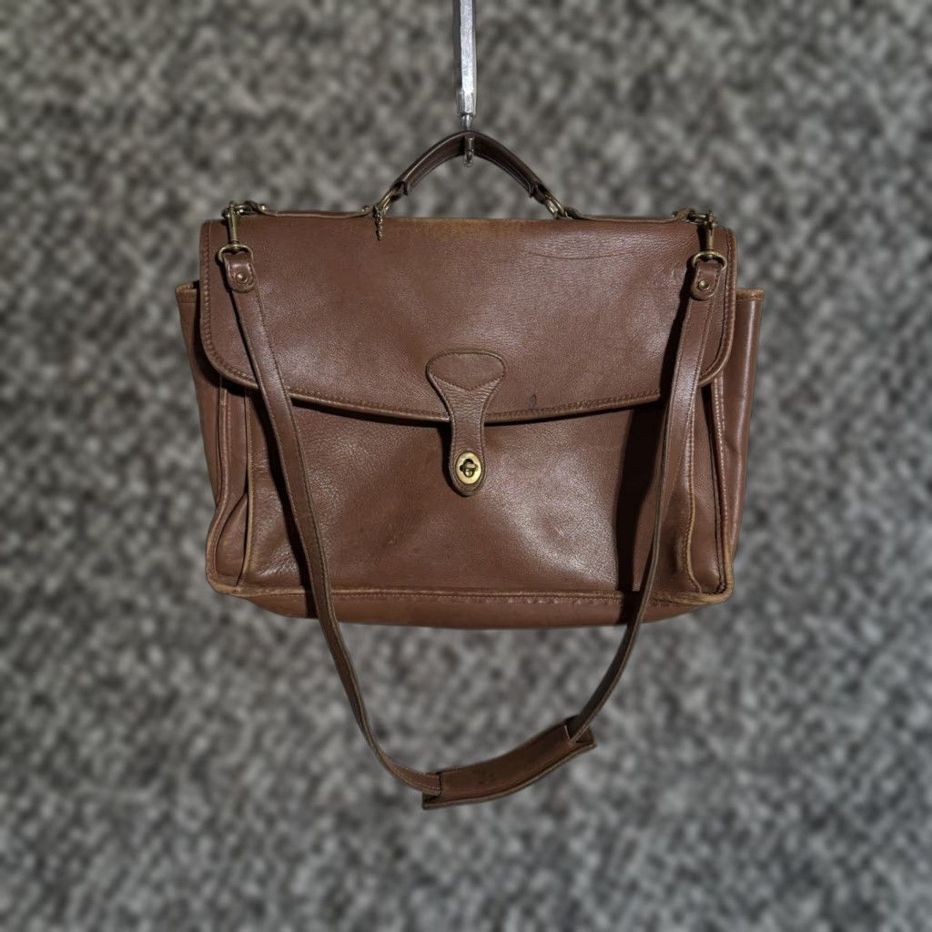 George VINTAGE Jack Georges USA Leather chestnut brown professional Attaché briefcase Bag Size ONE SIZE - 1 Thumbnail