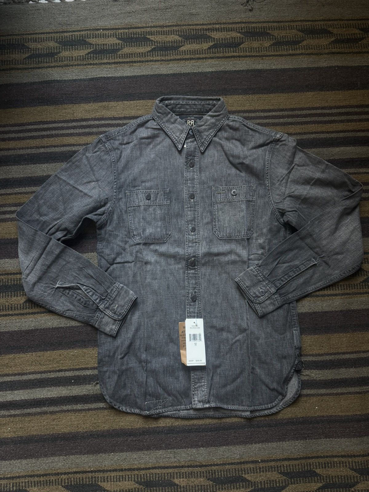 Black faded work shrit