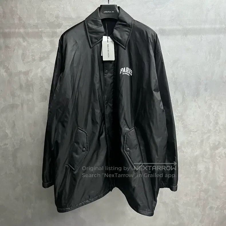 Balenciaga Balenciaga Black Collar Plain Long-sleeve Jacket Size US S / EU 44-46 / 1 - 1 Thumbnail