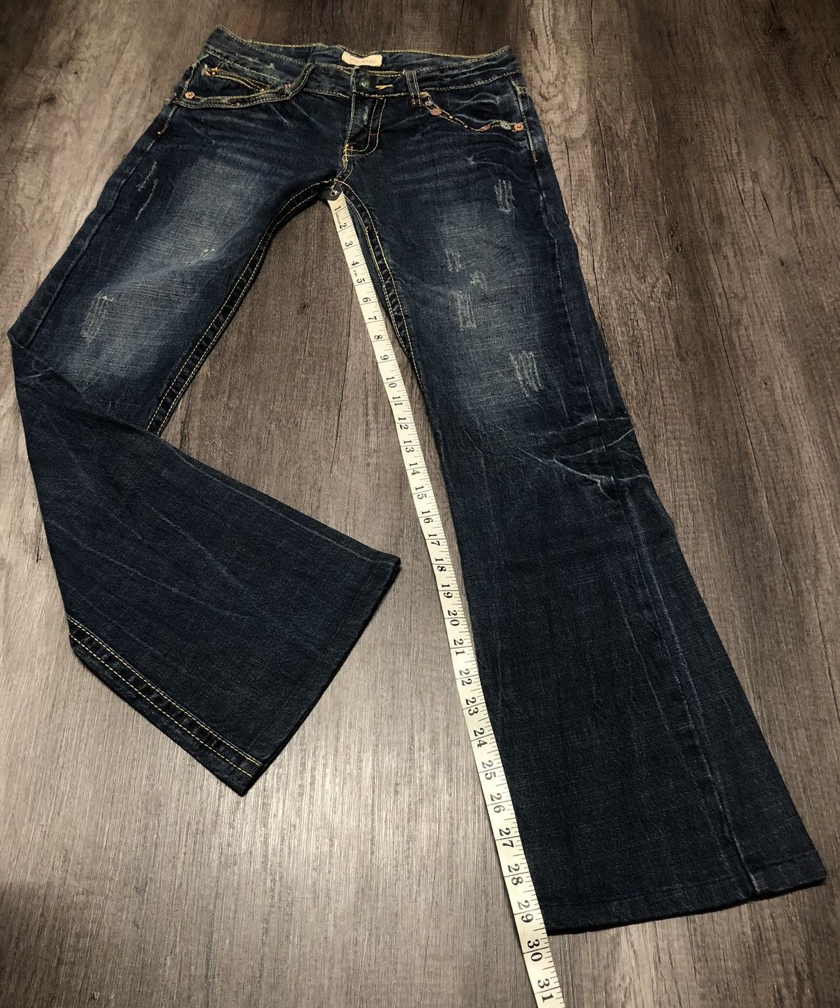 Japanese Brand × REEF Vintage Reef Flare Distressed Jeans (unisex) Size 29" - 21 Thumbnail