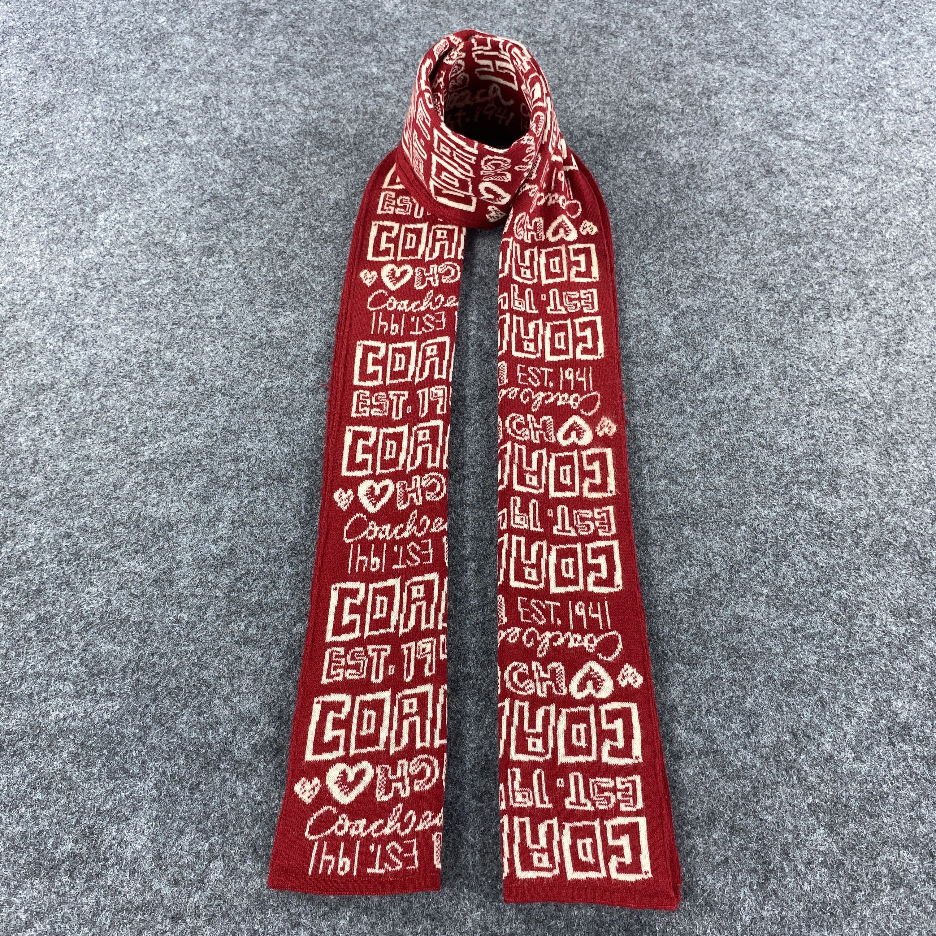 Coach × Vintage Coach Scarf # Muffler # Neckwear # D422 Size ONE SIZE - 1 Thumbnail