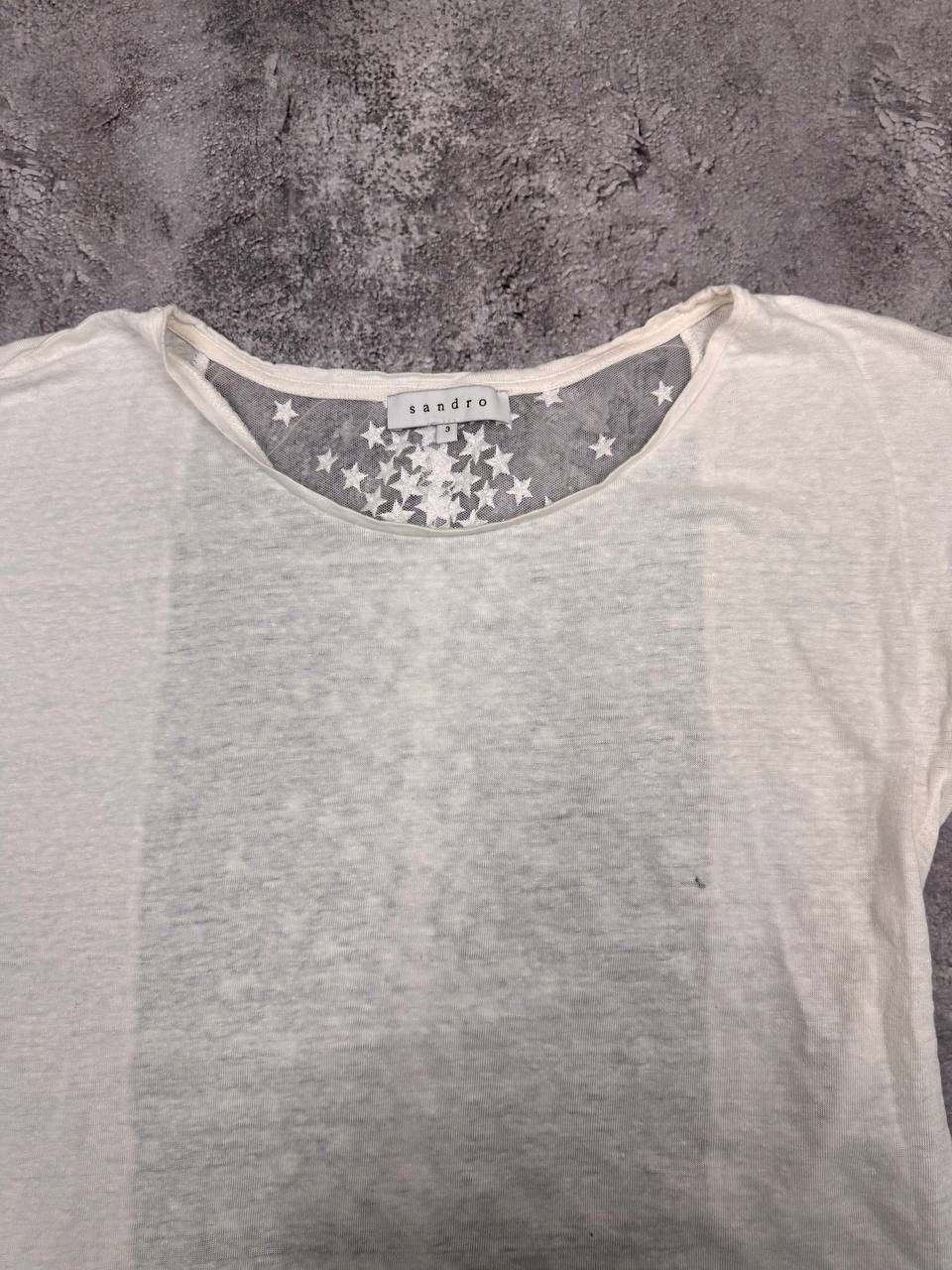 Sandro Sandro Women T-Shirt White Size Large Size L / US 10 / IT 46 - 2 Thumbnail