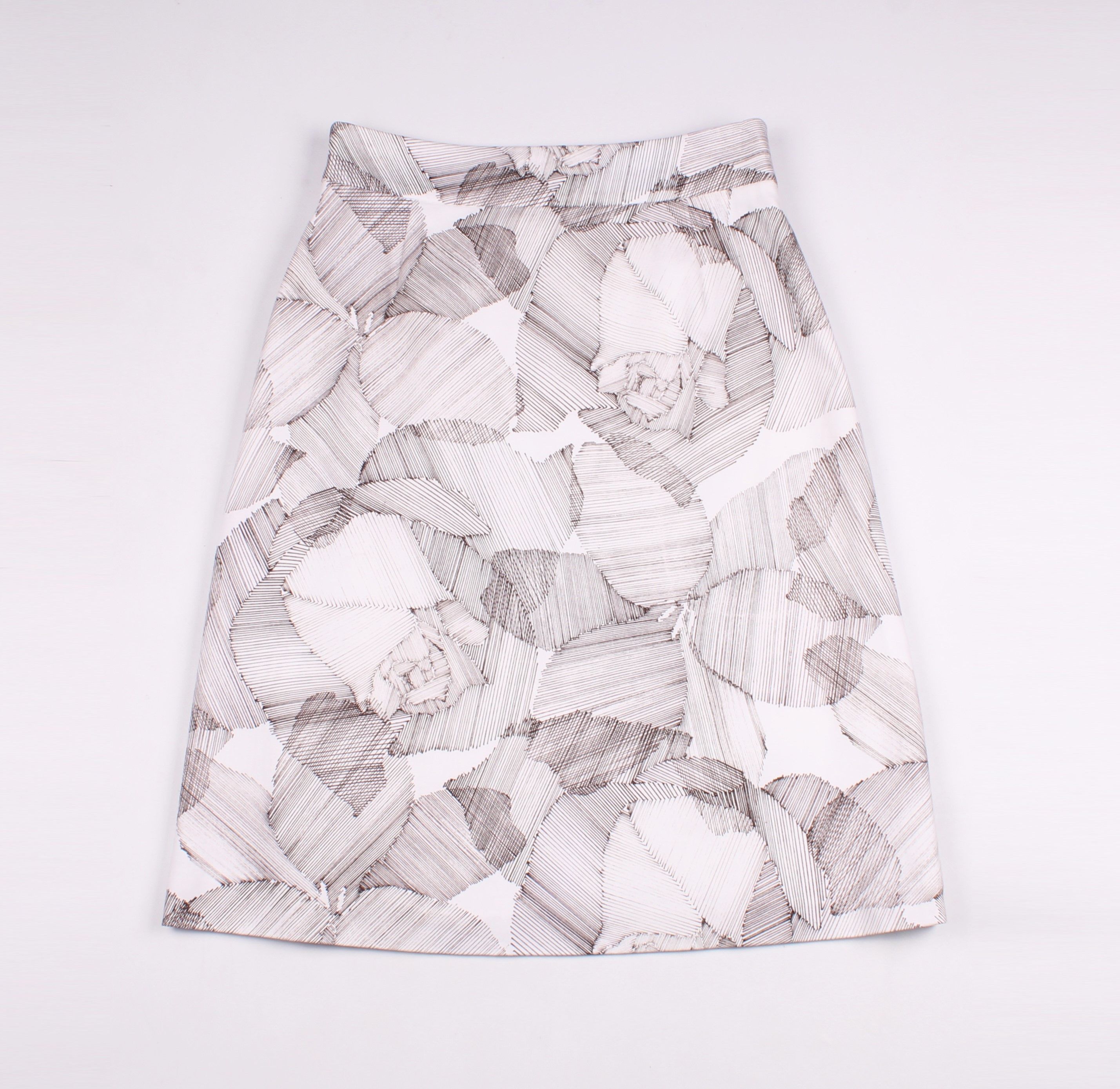 Hugo Boss Graphic Flora Print A-Line Skirt