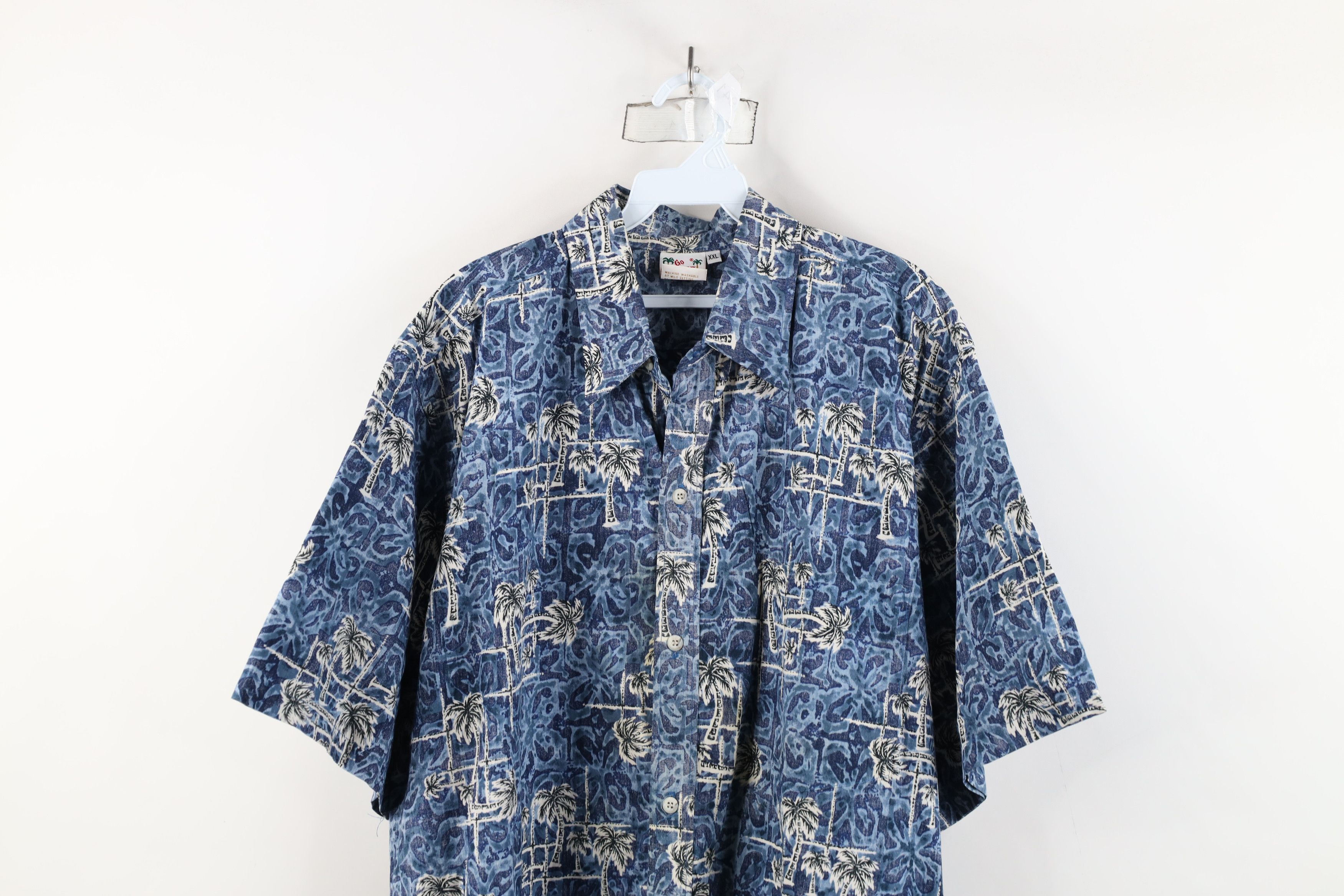 Vintage Vintage 90s Streetwear Tree Luau Hawaiian Button Shirt USA Size US XXL / EU 58 / 5 - 2 Thumbnail