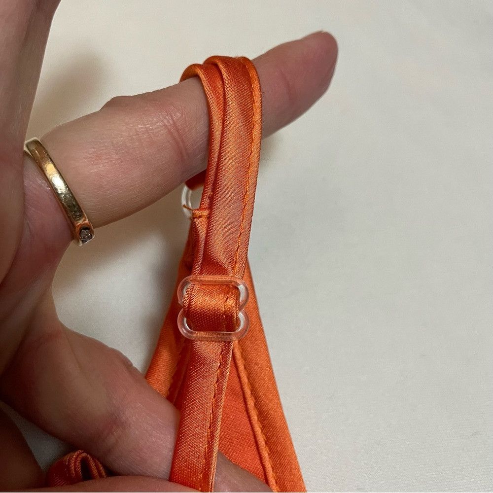 Other New Cliche Draped Satin Slip Orange Coral Top Size XS Size XS / US 0-2 / IT 36-38 - 9 Thumbnail