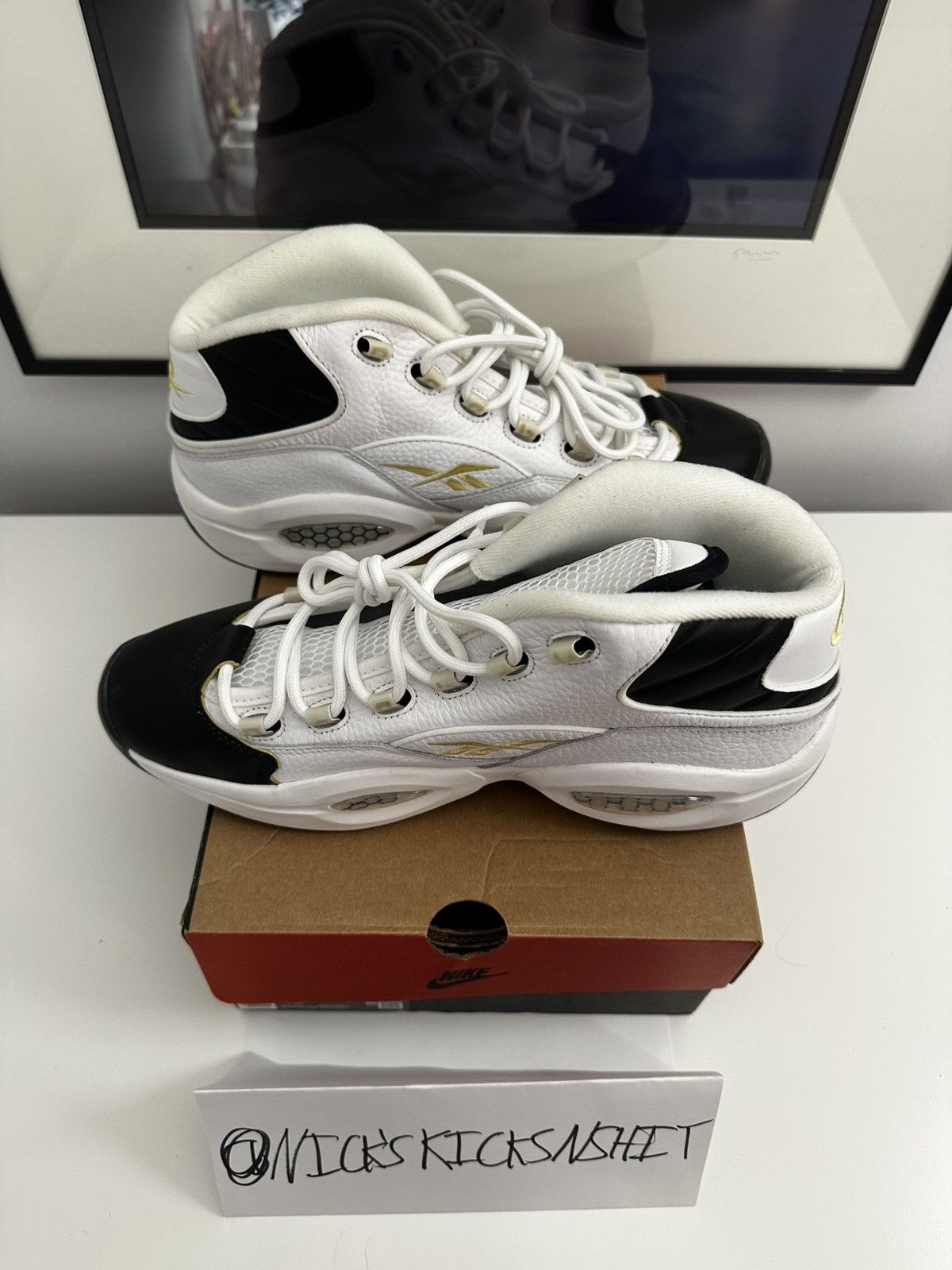 Reebok Reebok Question Mid Black Toe Size US 11.5 / EU 44-45 - 5 Thumbnail