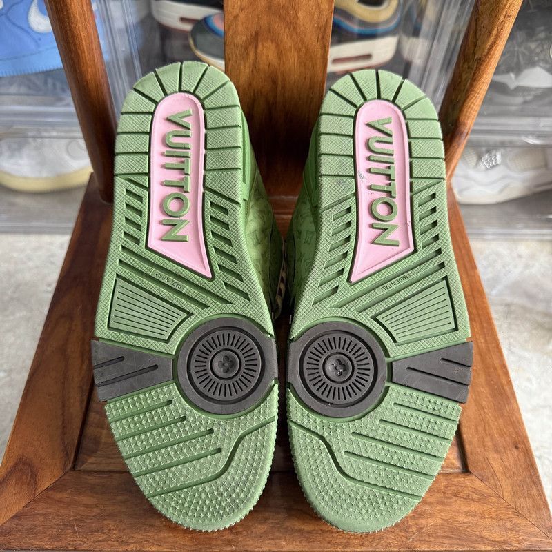 Louis Vuitton Tyler x Louis Vuitton Green Trainer Sneakers -2508 Size US 8 / EU 41 - 3 Thumbnail
