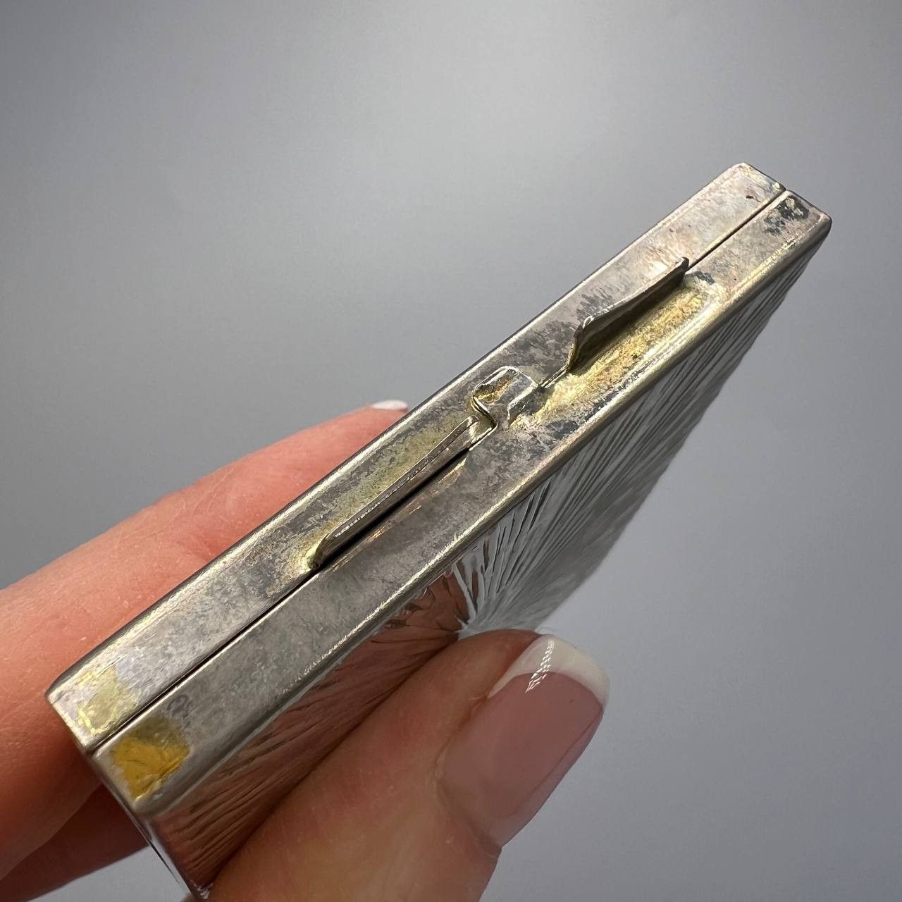 Vintage Victorian Lady Compact Powder Box Mirror Silver Plated Size ONE SIZE - 4 Thumbnail