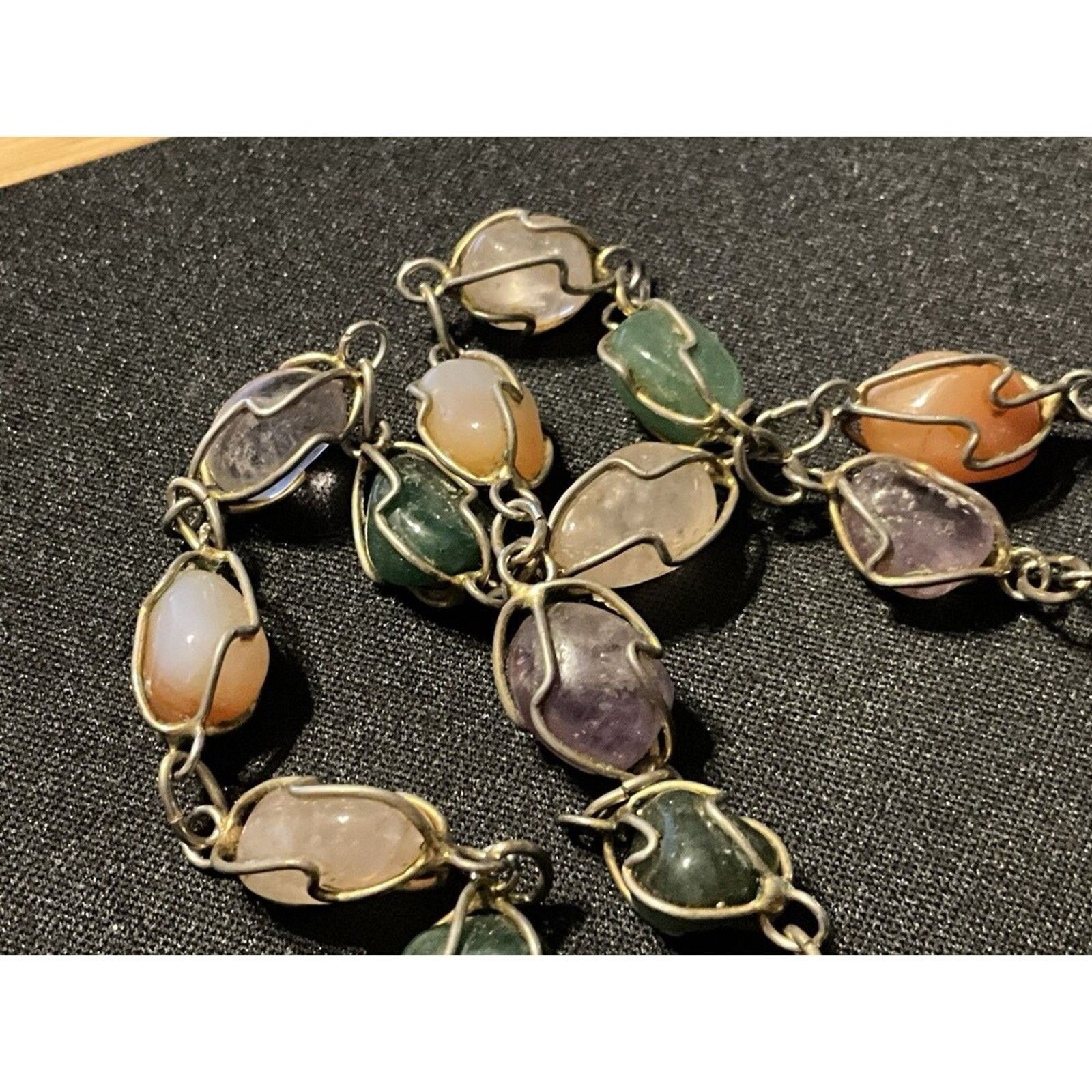 Other 28in Artizan Necklace Jadeite, Amethyst, Quartz, Tanzanite Size ONE SIZE - 2 Thumbnail