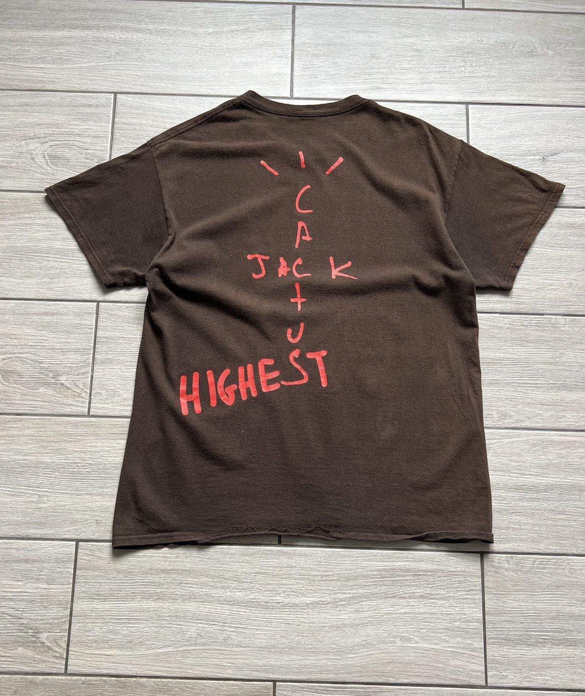 Band Tees × Rap Tees × Snipes T-shirt Nike cactus jack Travis Scott Brown Size L Size US L / EU 52-54 / 3 - 2 Thumbnail