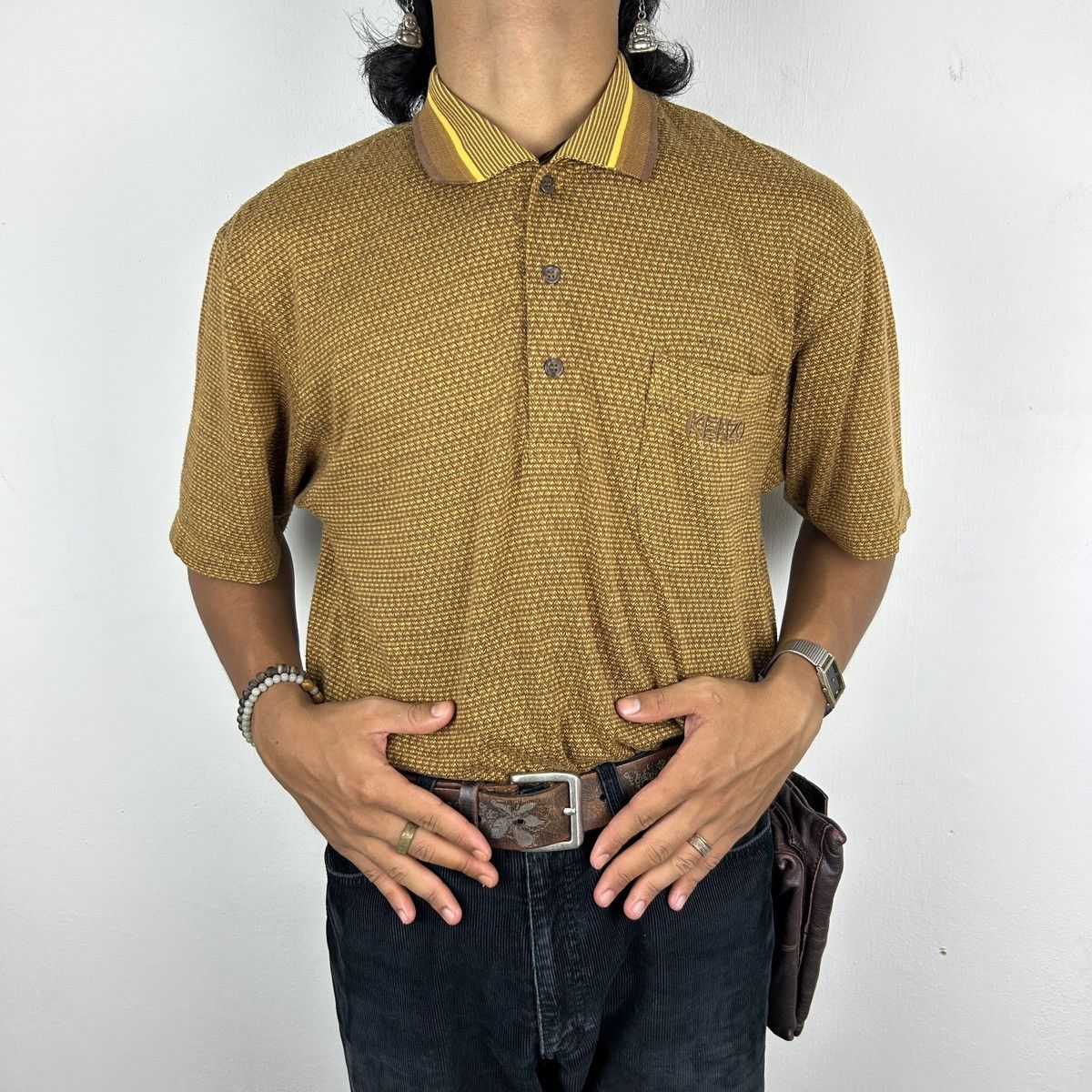 Kenzo × Vintage 1990s Kenzo Golf - Golden Polo Size US M / EU 48-50 / 2 - 1 Thumbnail