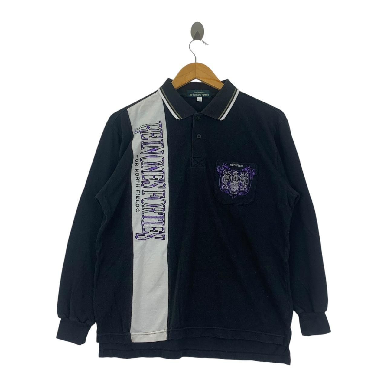 Vintage Vintage NORTH FIELD Be Ones Forties Crest Polo Tee Shirt Size L / US 10 / IT 46 - 1 Thumbnail