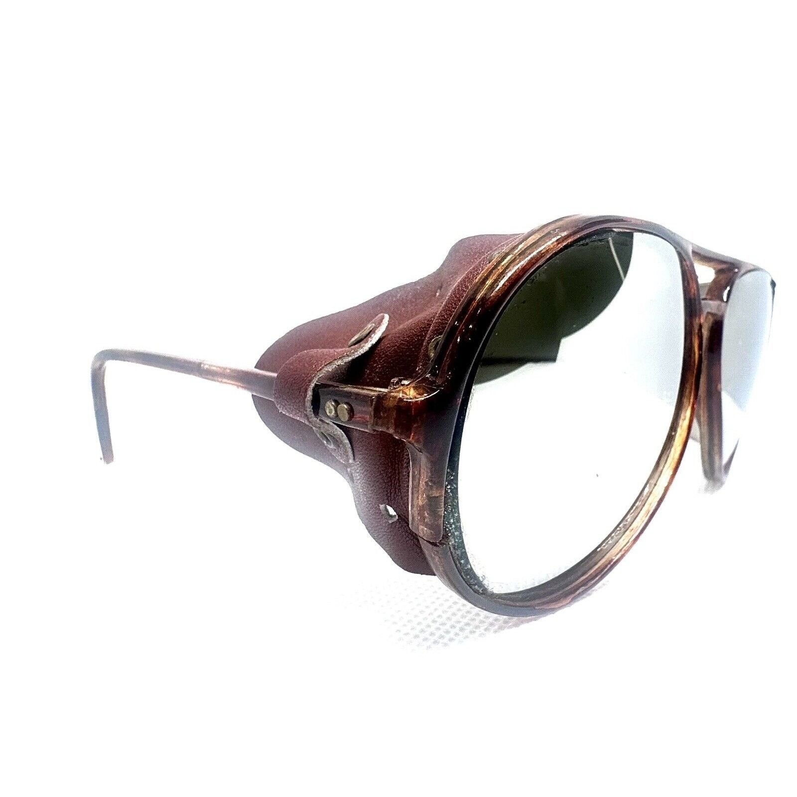Other VINTAGE! I SKI SUNGLASSES JAPAN MIRRORED WITH LEATHER SHELDS Size ONE SIZE - 2 Thumbnail