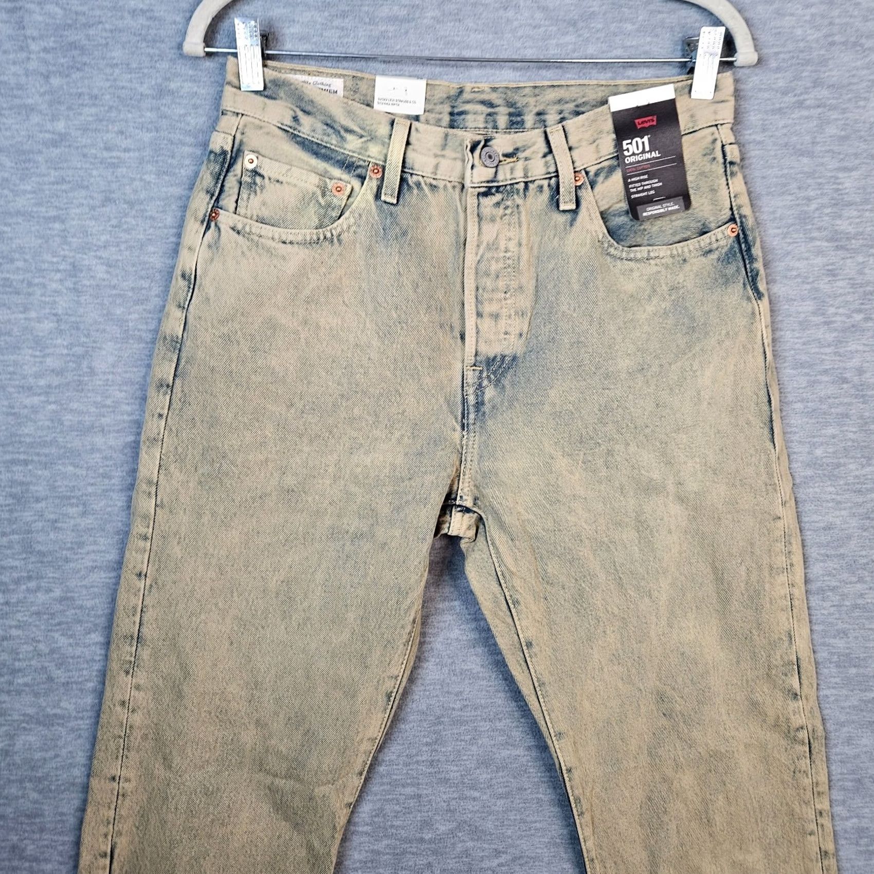 Levi's Levi's 501 Original Fit Jeans Straight Blue Regular 28 Women's Mid Rise Denim Cotton Spandex Vintage No N/A Size 28" / US 6 / IT 42 - 4 Thumbnail