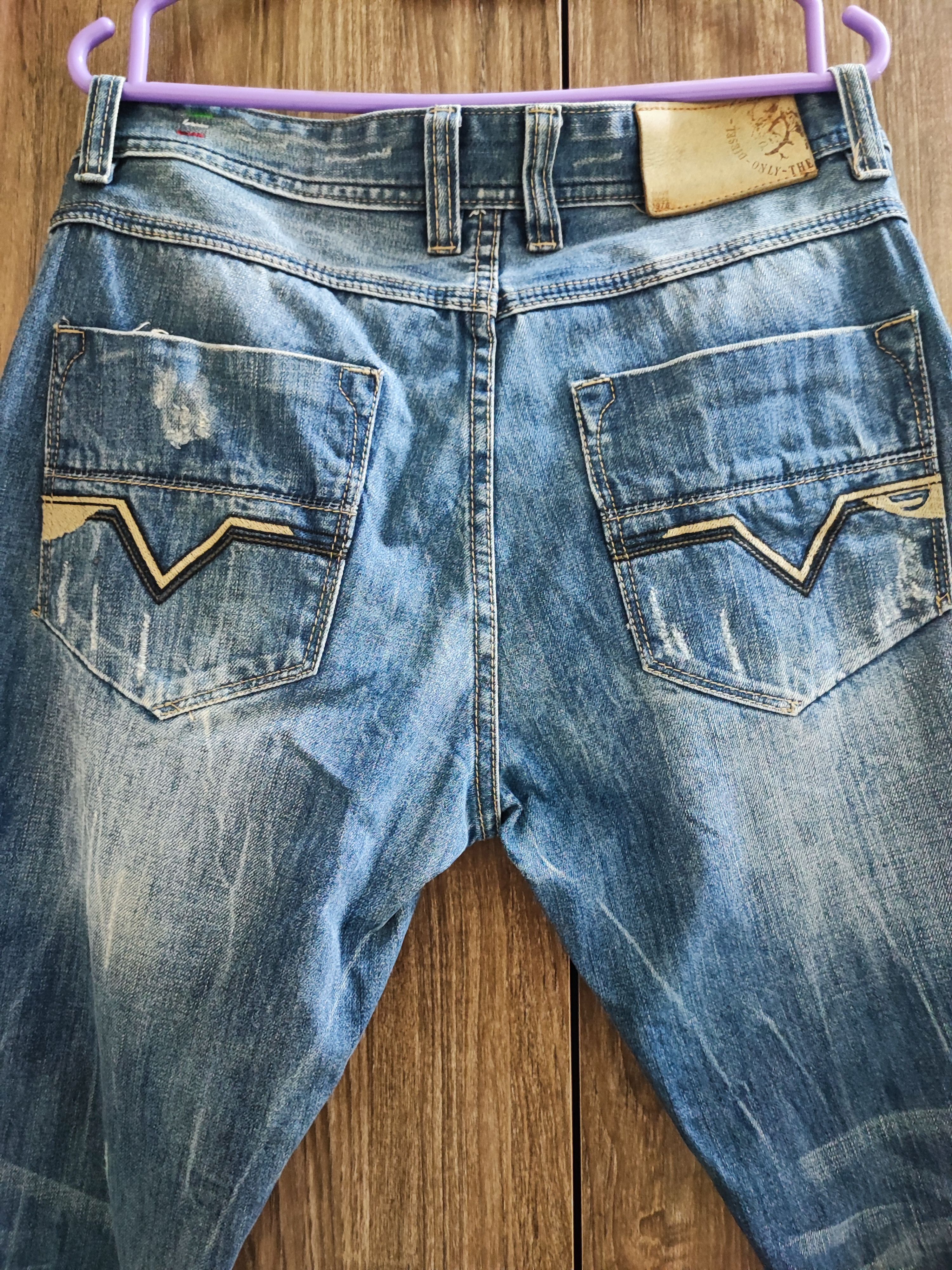 Diesel Distressed Blue Denim Made in italy