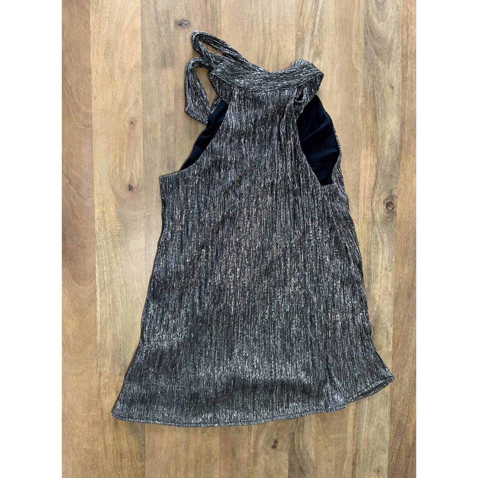 Worthington Worthington Tunic Tank Top Blouse Sleeveless Bow Tie Neck Black XS? Size S / US 4 / IT 40 - 2 Thumbnail