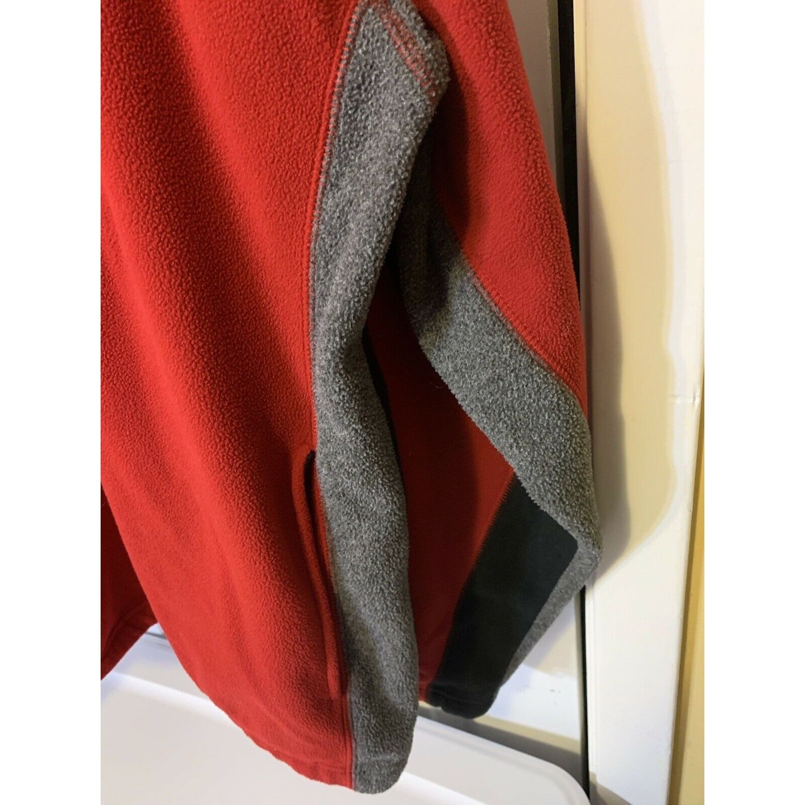 Chaps Vtg Chaps Ralph Lauren Fleece 1/2 Zip Red Gray Black Sweater Size US XL / EU 56 / 4 - 5 Thumbnail