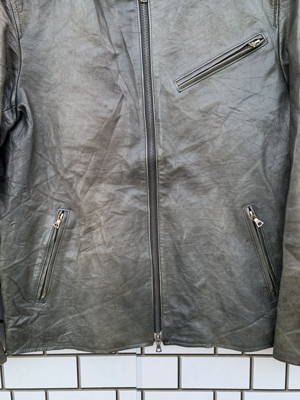 14th Addiction Vintage Japanese Brand Cuir Standard Leather Jacket Size US L / EU 52-54 / 3 - 7 Thumbnail