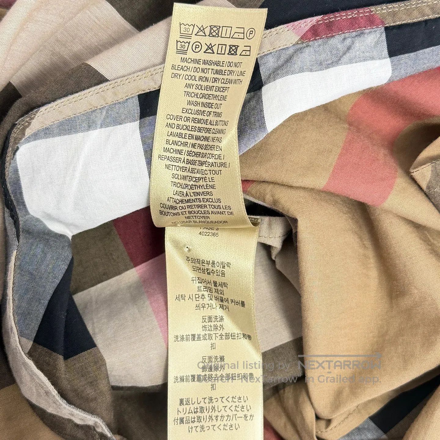 Burberry Burberry Khaki Big Checkered Shirt Dress| Size XS / US 0-2 / IT 36-38 - 6 Thumbnail
