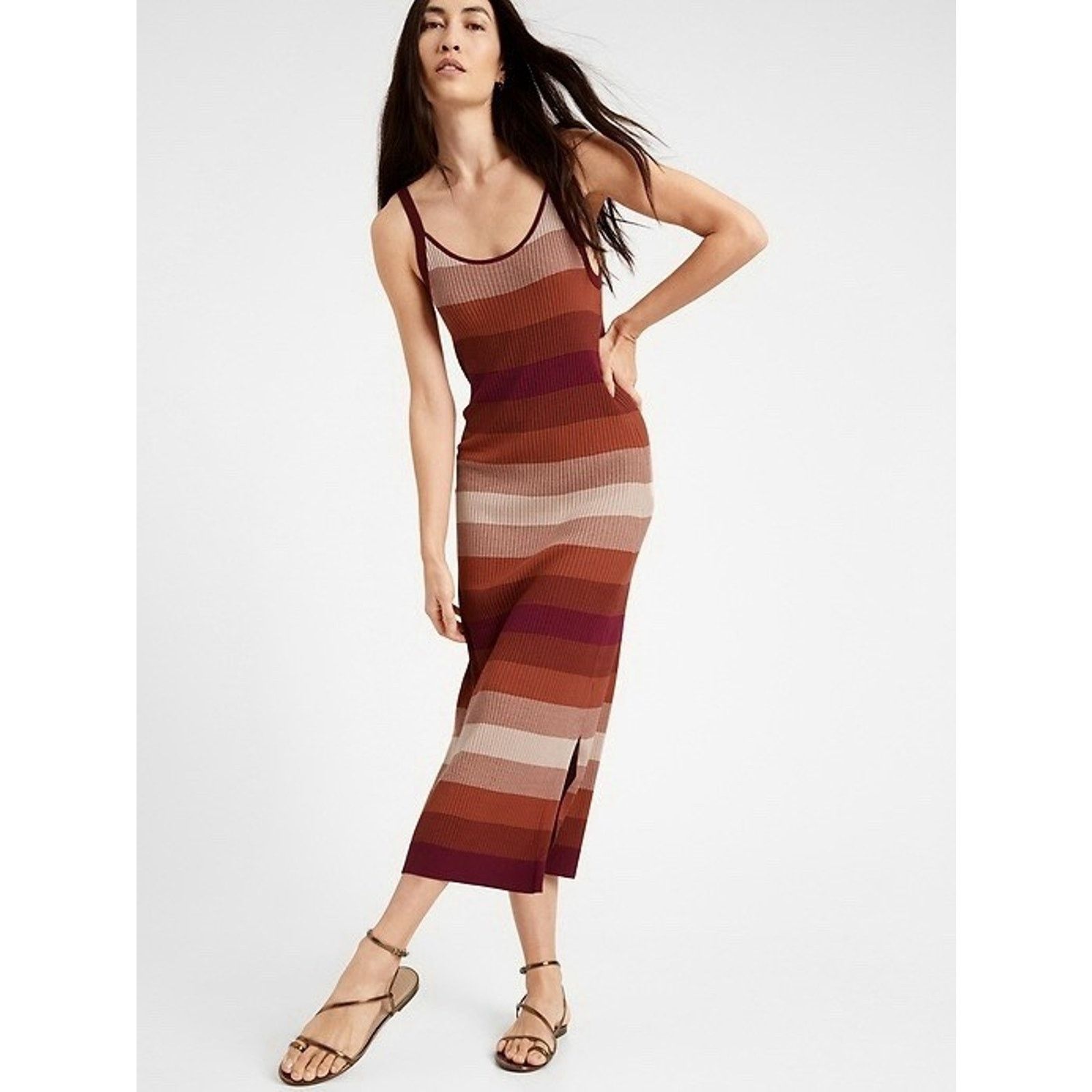 Banana Republic Banana Republic Womens Red Ombre Sweater Midi Dress S Size XS / US 0-2 / IT 36-38 - 3 Thumbnail