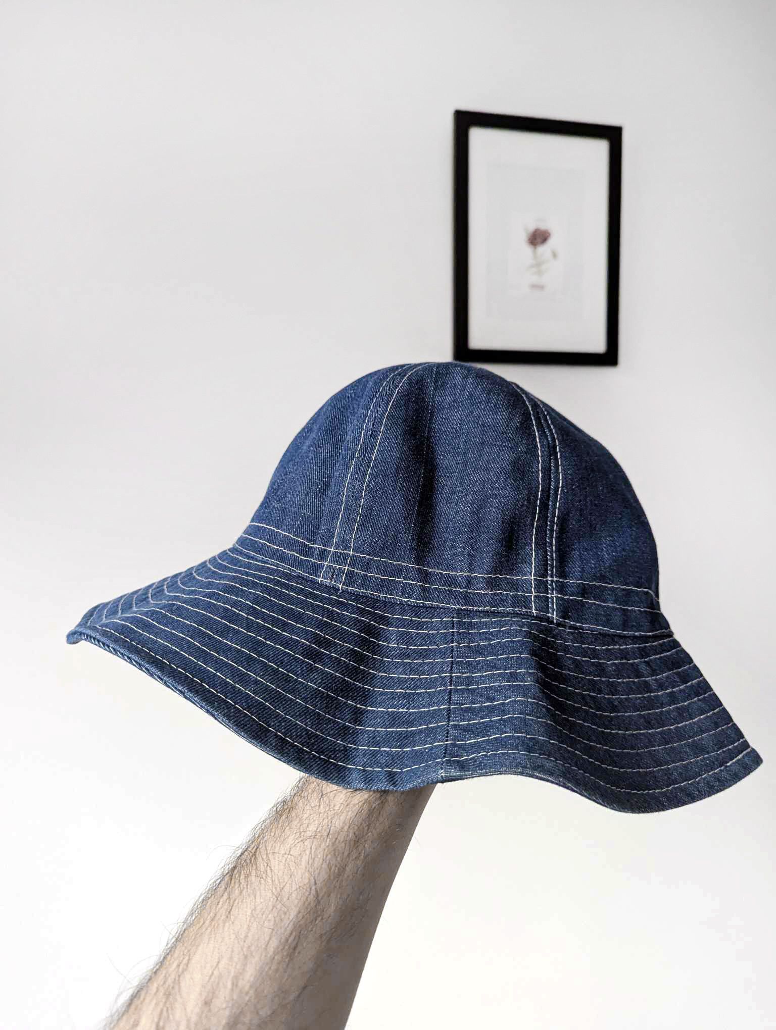 Japanese Brand Vintage Denim Bucket Hat Made in Korea indigo jeans rare Size ONE SIZE - 7 Thumbnail