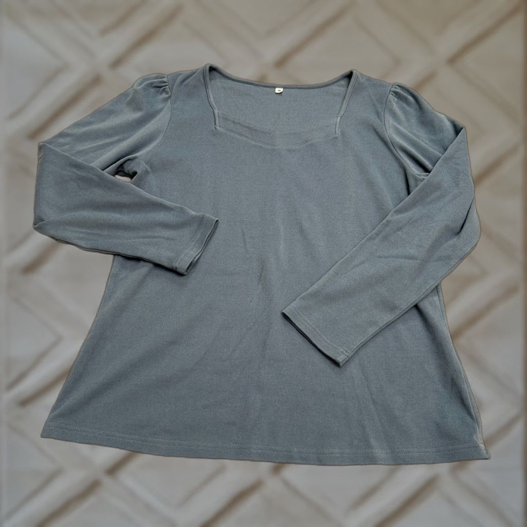 Vintage Unbranded T-Shirt M Blue Puff Sleeve Long Sleeve Casual Cotton Womens Size M / US 6-8 / IT 42-44 - 1 Thumbnail