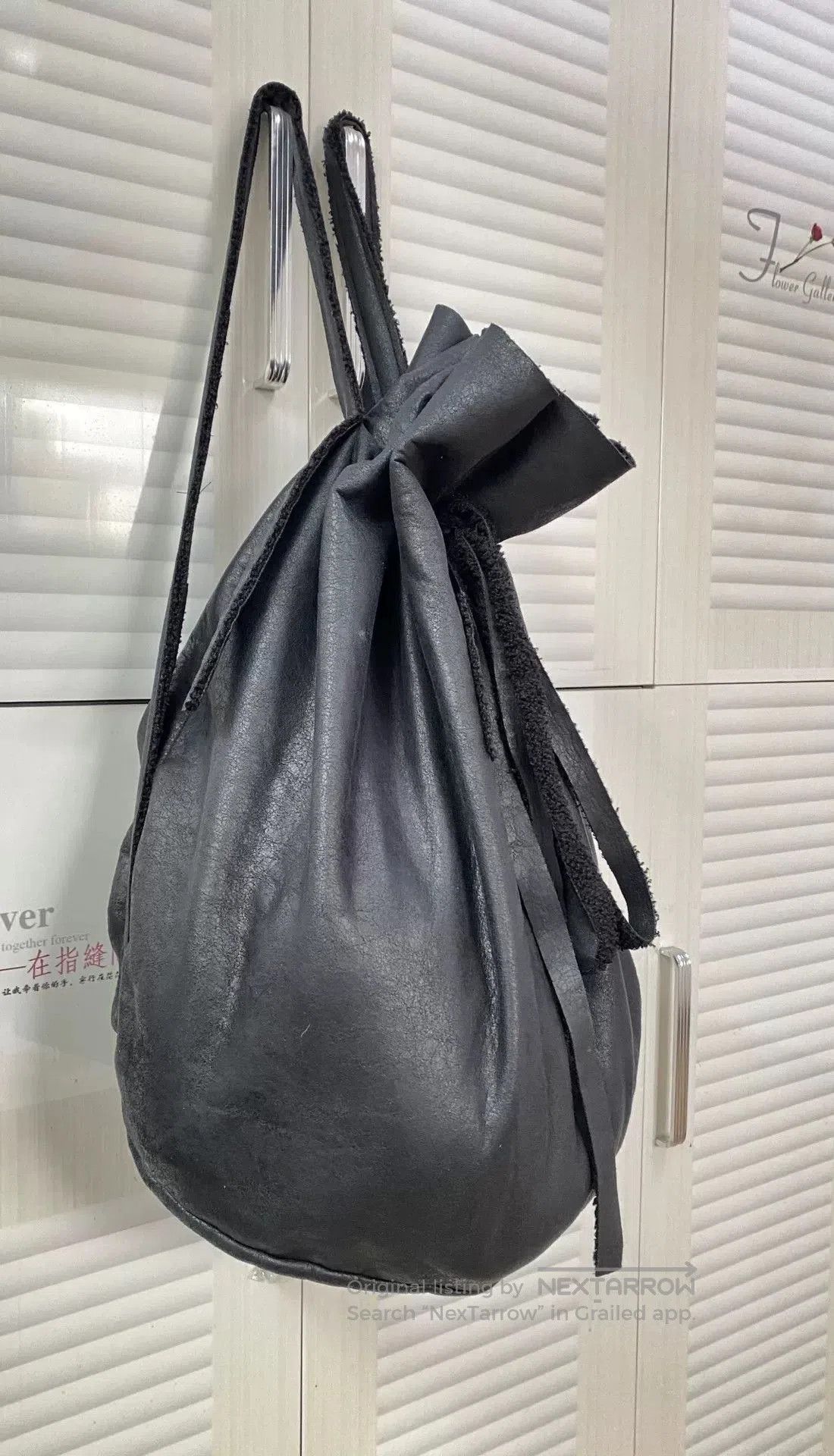 Other Dark Monk Distressed Sheepskin Sack Bag. Size ONE SIZE - 3 Thumbnail