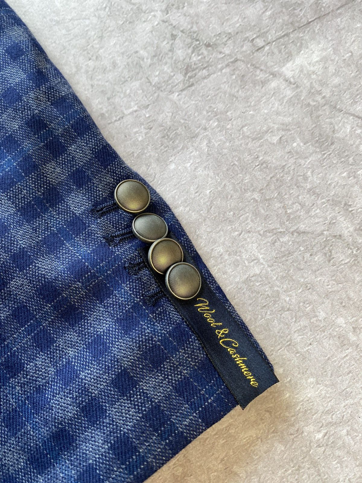 Designer Rare Linea Sartoriale Milano Check Thick Flannel Wool Blazer Size 52R - 6 Thumbnail
