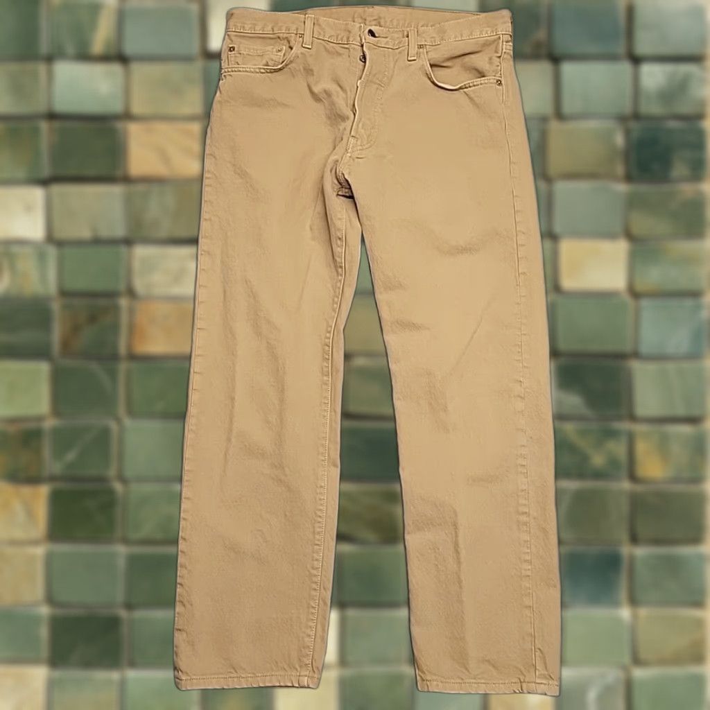 Etro VINTAGE Levis 501 Jeans Mens 34x30 Brown Beige Button Fly Made in USA Y2K Retro Size US 34 / EU 50 - 1 Thumbnail