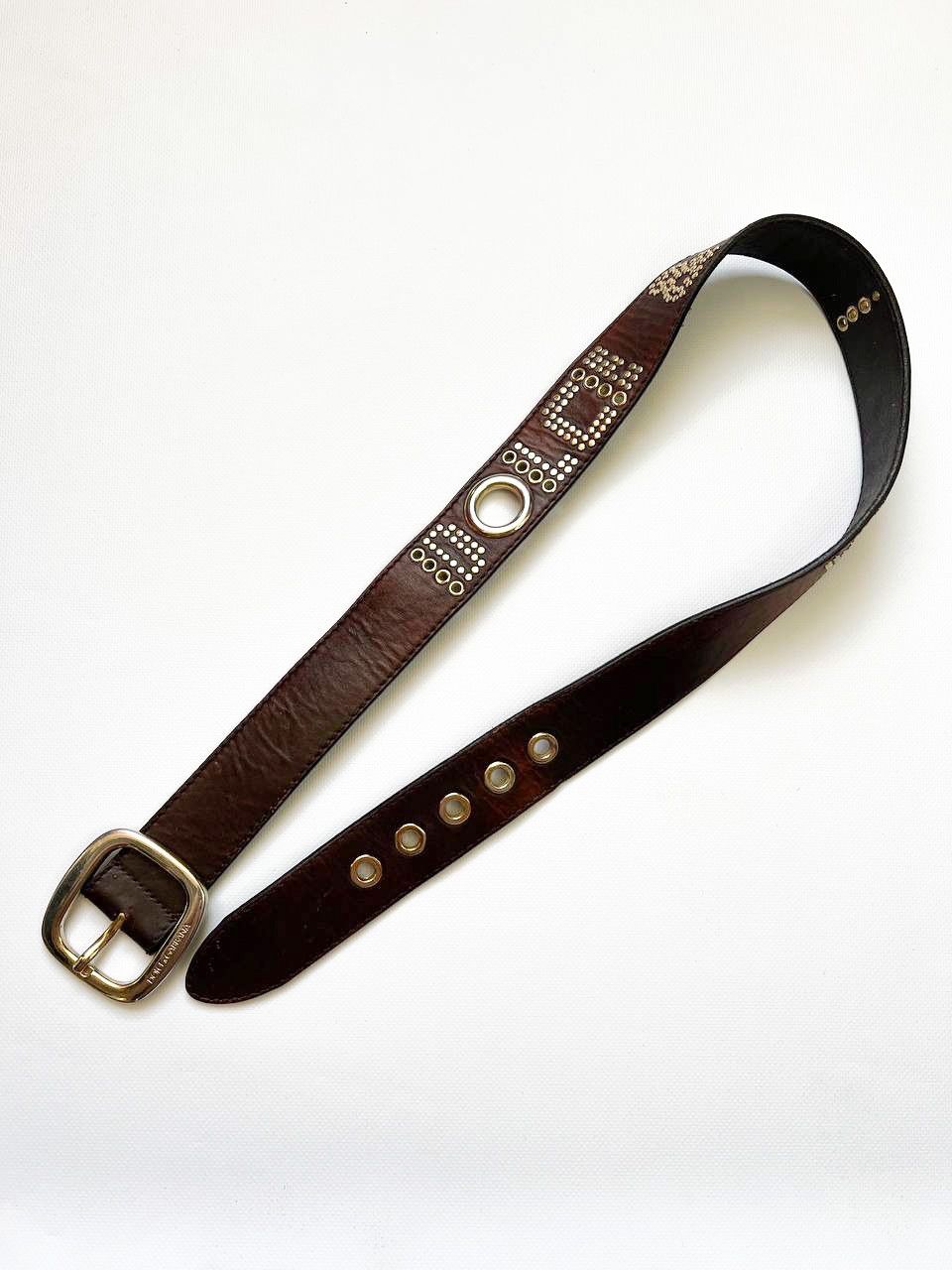 Dolce & Gabbana × Vintage Vintage Dolce Gabbana sequins letters leather logo belt y2k Size ONE SIZE - 6 Thumbnail