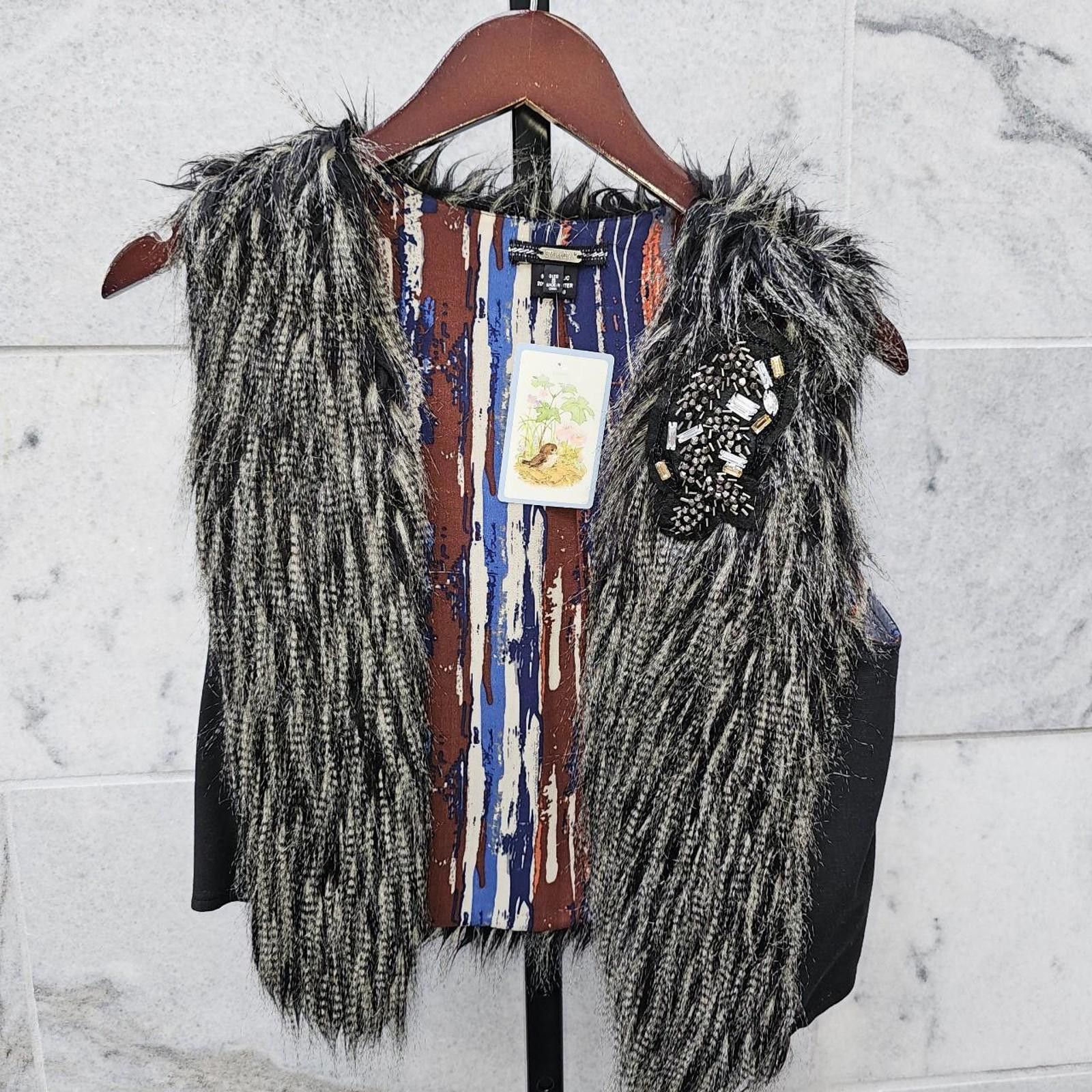 Designer Miss Me Women's Faux Fur Vest Size S / US 4 / IT 40 - 1 Thumbnail