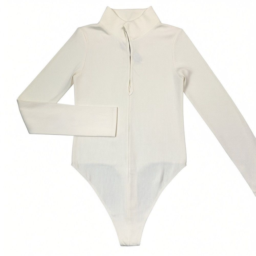 Hudson NWT New $145 Hudson Long Sleeve Hook & Eye Ecru Bodysuit Si Size L / US 10 / IT 46 - 3 Thumbnail