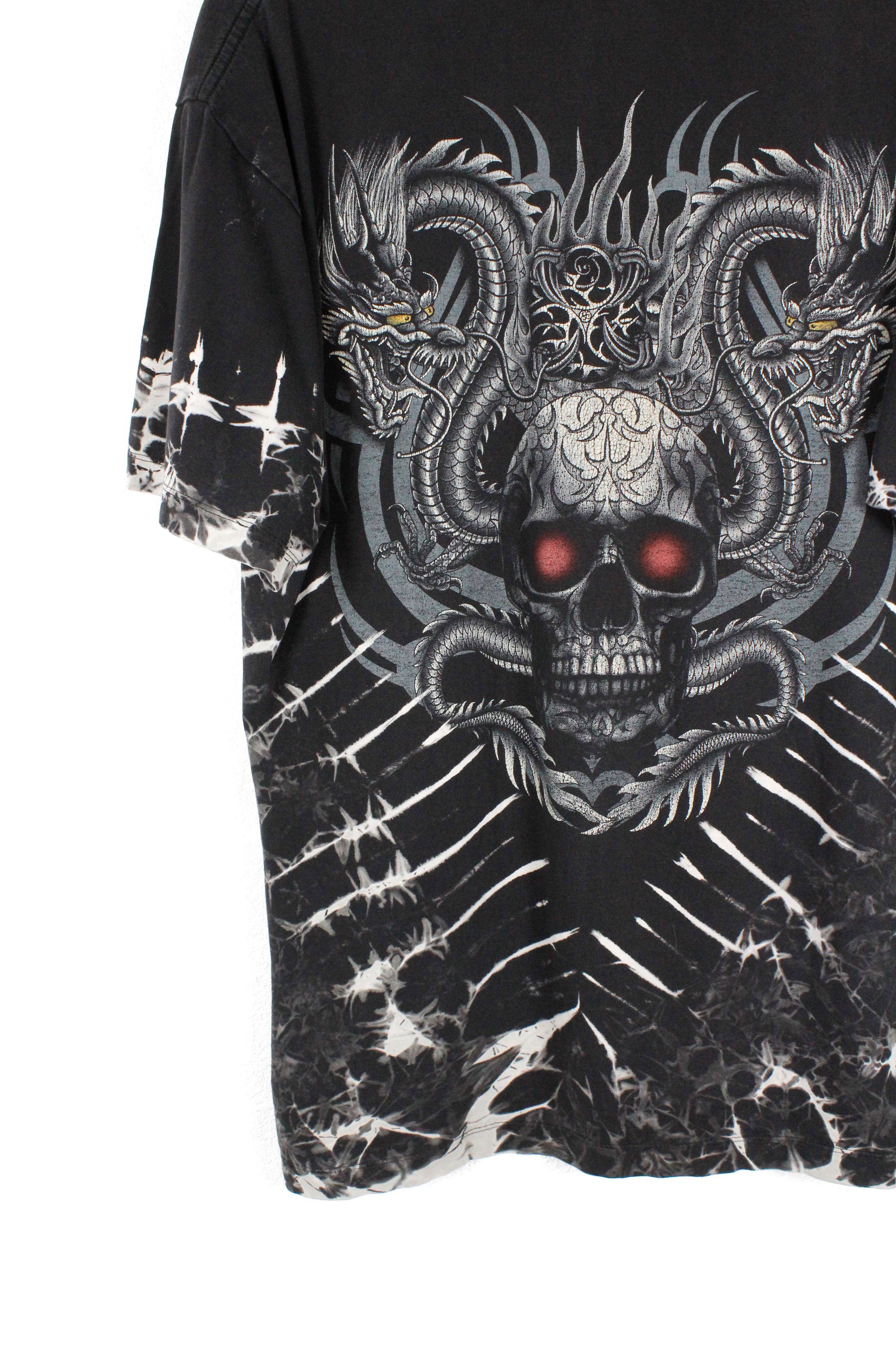 Vintage Y2K Vintage Skulls Thrash Skulls Graphic Embellished T-shirt Size US XL / EU 56 / 4 - 5 Thumbnail