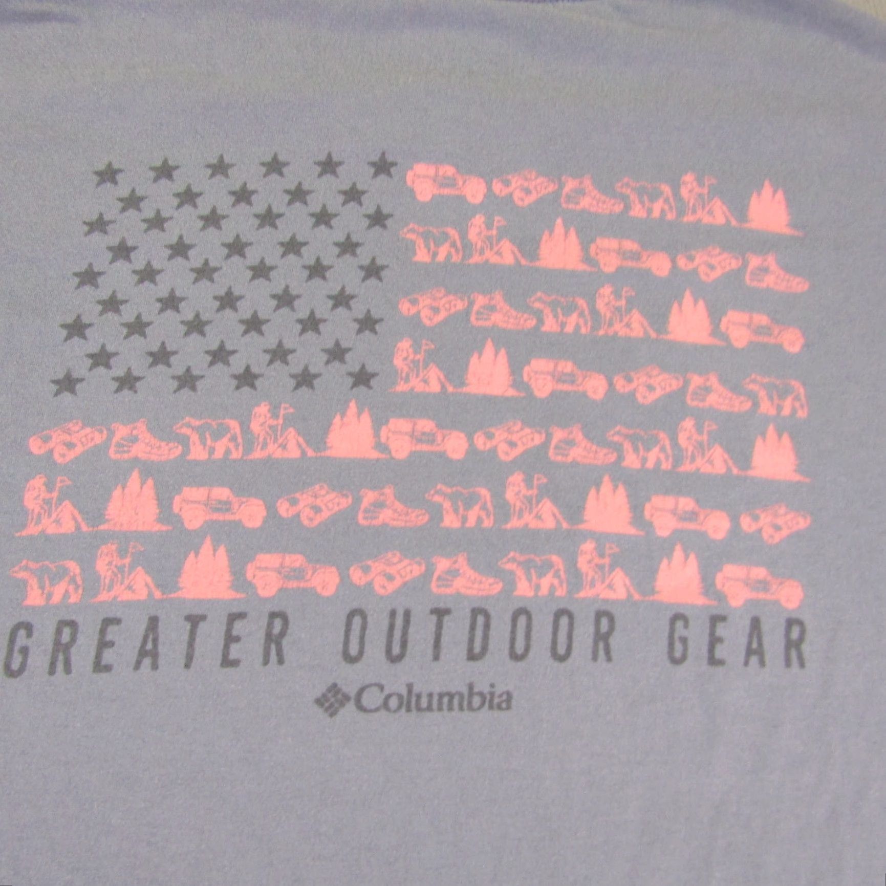 Vintage VINTAGE Columbia Graphic Print Shirt Mens Large Blue Fishing USA American Flag Outdoor Gear Size US L / EU 52-54 / 3 - 6 Thumbnail
