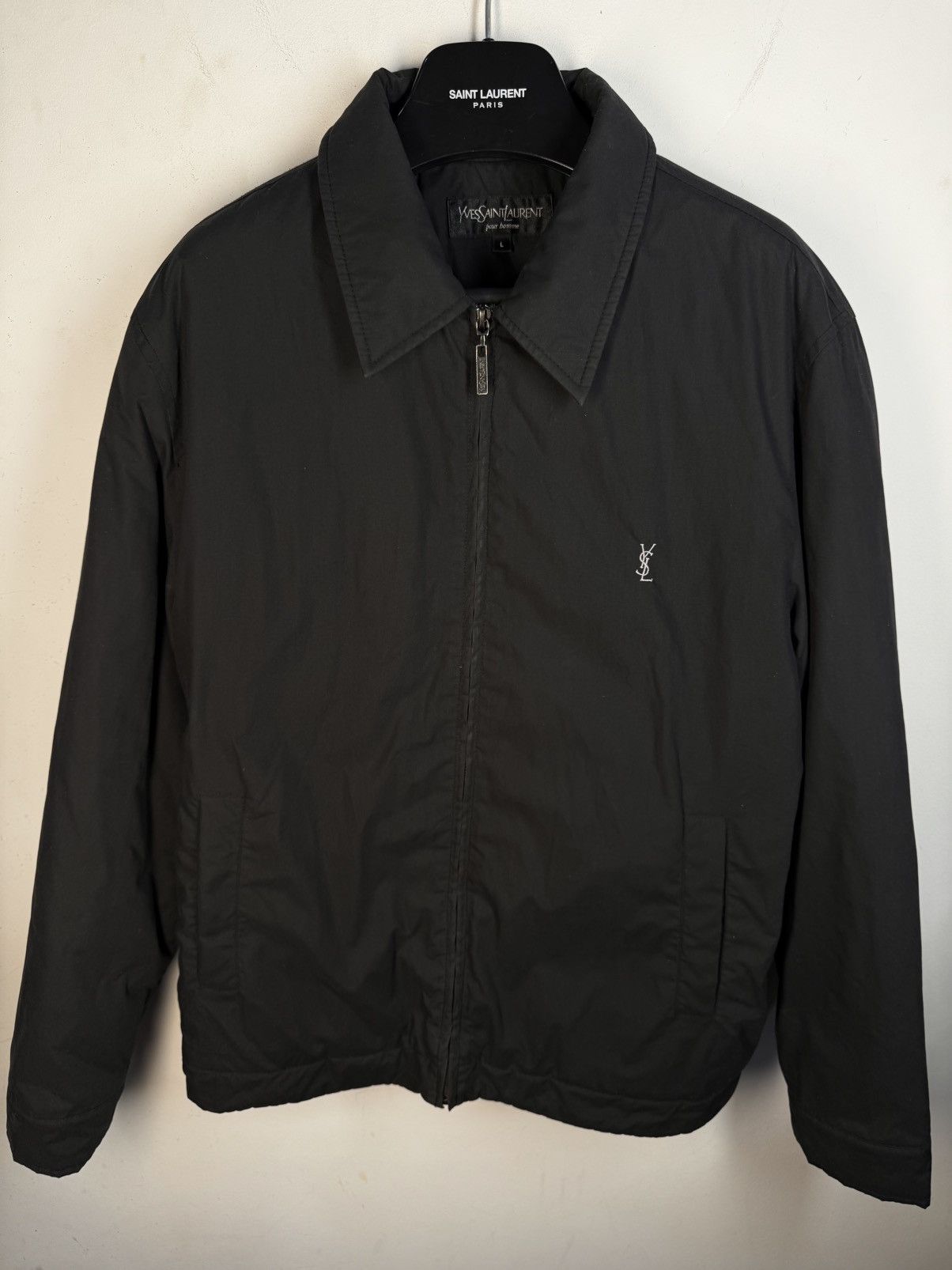 Yves Saint Laurent Black YSL Jacket Warmed Bomber Quilted Vintage Y2k zip up Size US L / EU 52-54 / 3 - 3 Thumbnail