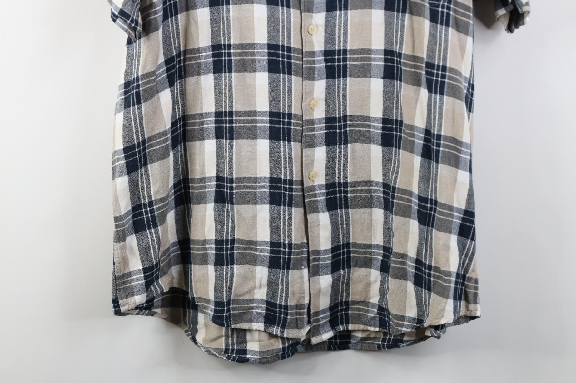 Nautica Vintage Nautica Gabardine Collared Button Down Shirt Plaid Size US XL / EU 56 / 4 - 3 Thumbnail
