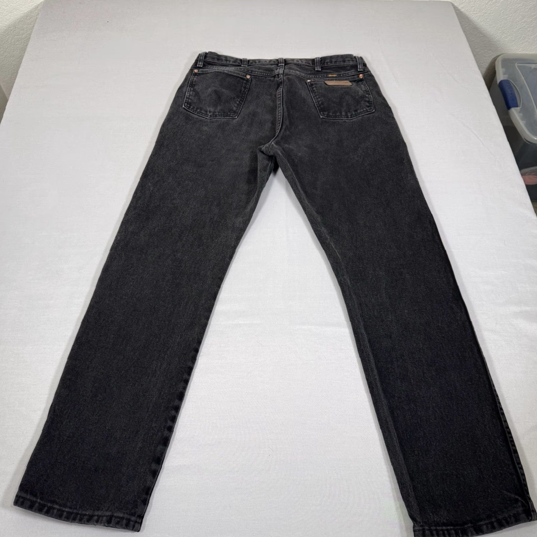 Wrangler Wrangler Jeans Mens 36x34 Black 13MWZ Straight Denim Pants Western Cowboy Cut Jeans Size US 36 / EU 52 - 3 Thumbnail