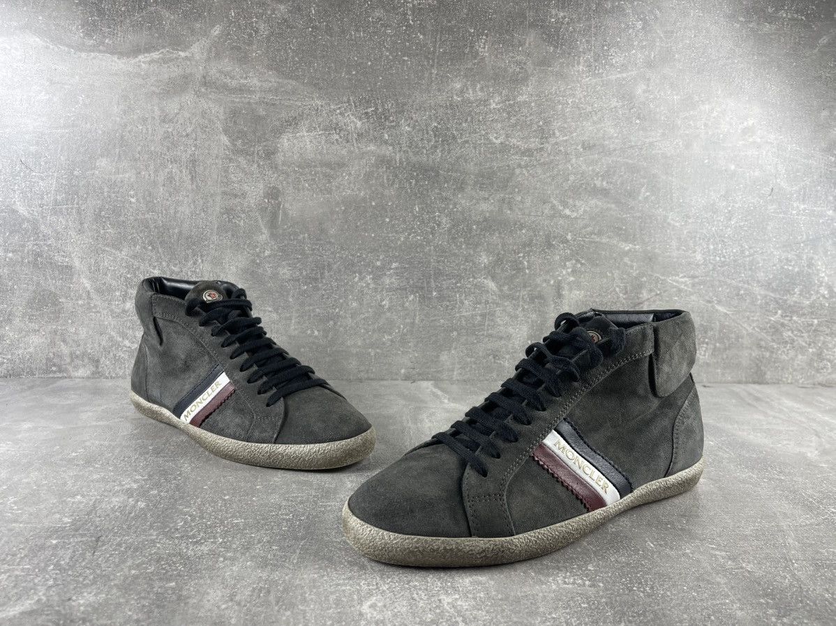 Moncler Moncler Vintage Suede Mid-Top Sneakers Dark Gray Size US 7 / EU 40 - 4 Thumbnail