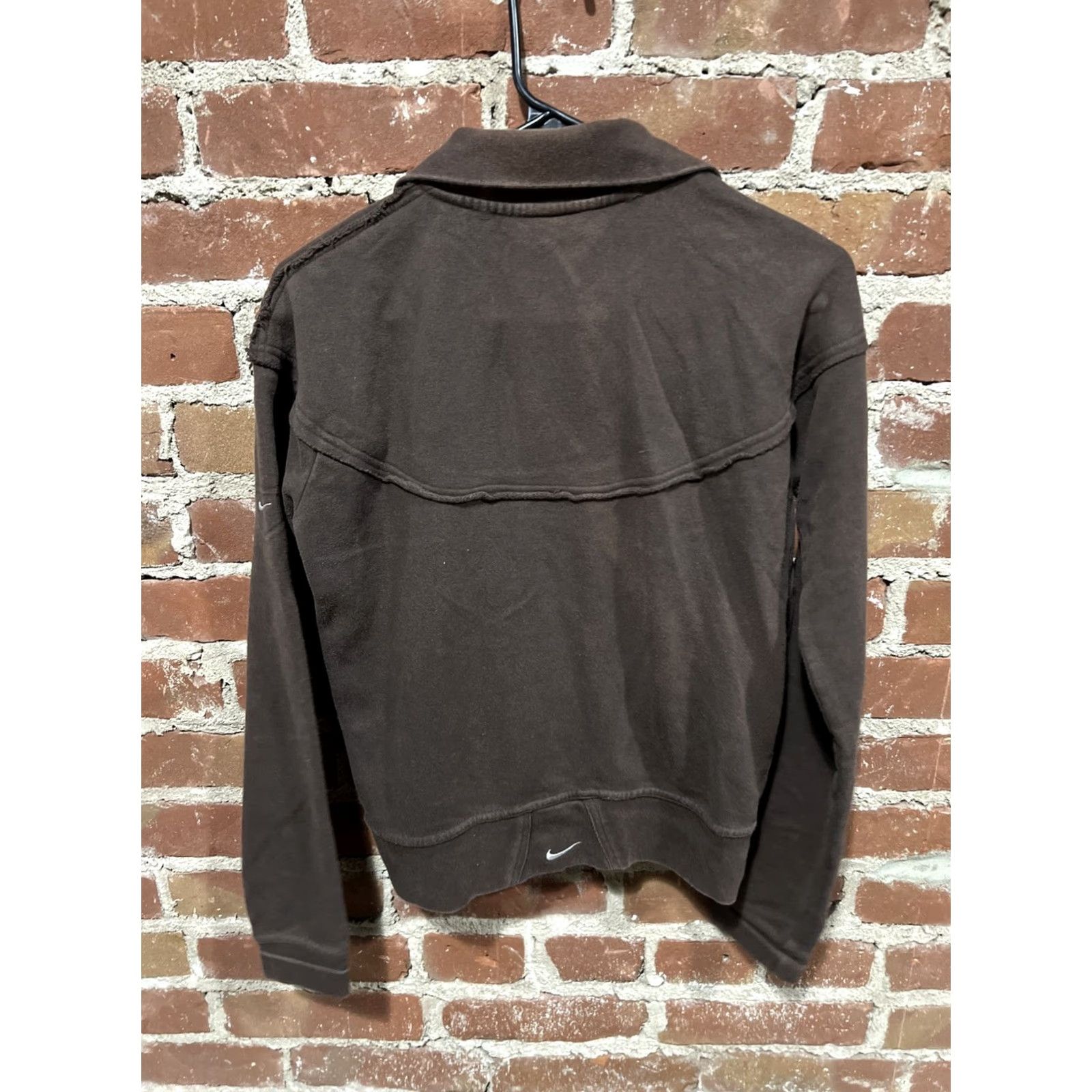 Nike VINTAGE Nike Dri-FIT Womens Brown Zip Up Track Jacket Medium Womens Size M / US 6-8 / IT 42-44 - 3 Thumbnail