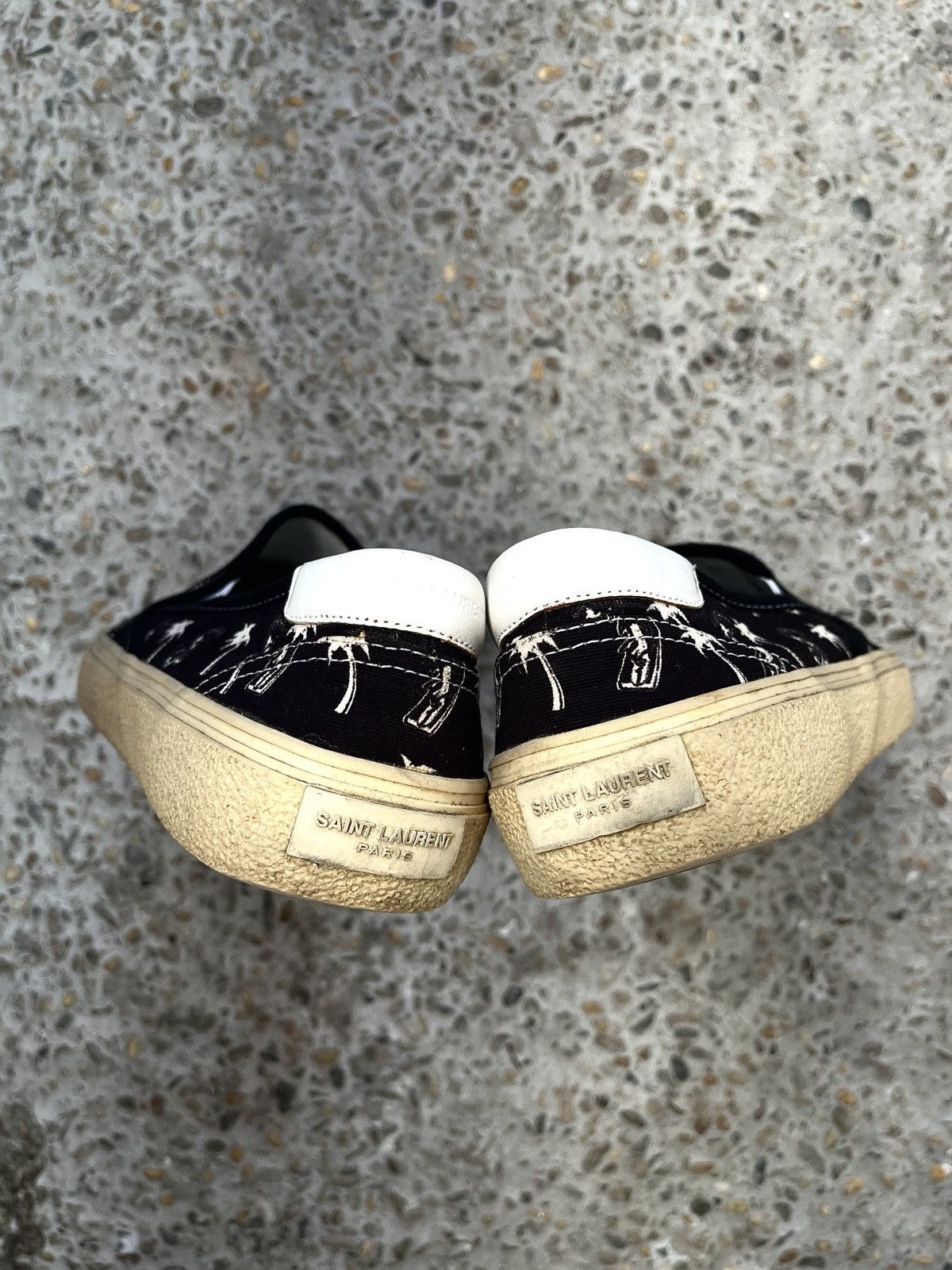 Saint Laurent Paris Surf & Palm Print Slip-On Sneakers in Canvas Size US 8 / EU 41 - 5 Thumbnail