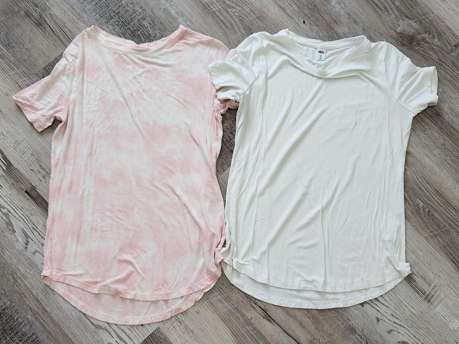 Old Navy Old Navy Luxe Shirts Extra Small Xs White Pink Tie Dye SS Size XS / US 0-2 / IT 36-38 - 4 Thumbnail