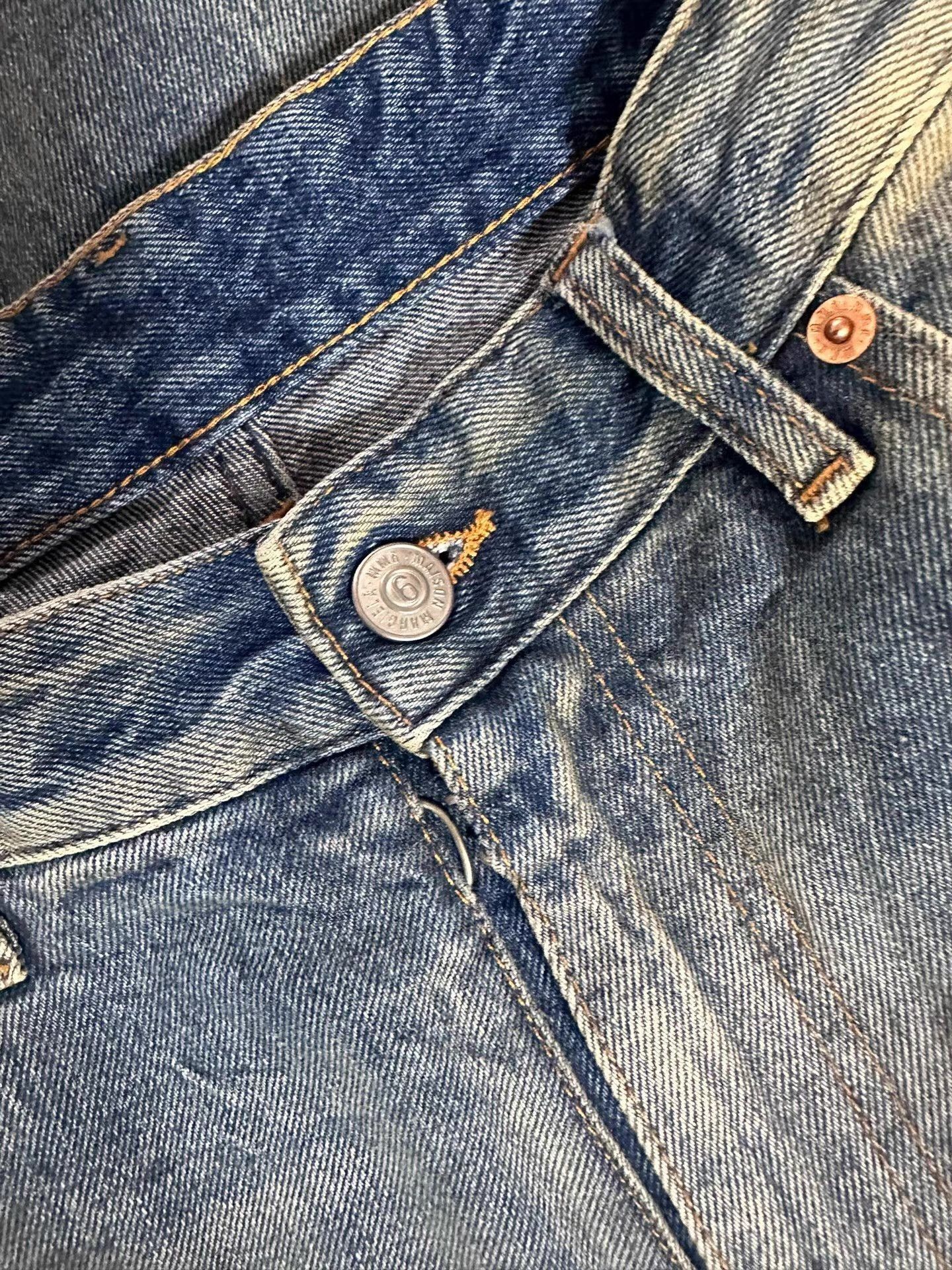 MM6 Blue Denim Distressed Casual Pants Size US 36 / EU 52 - 6 Thumbnail
