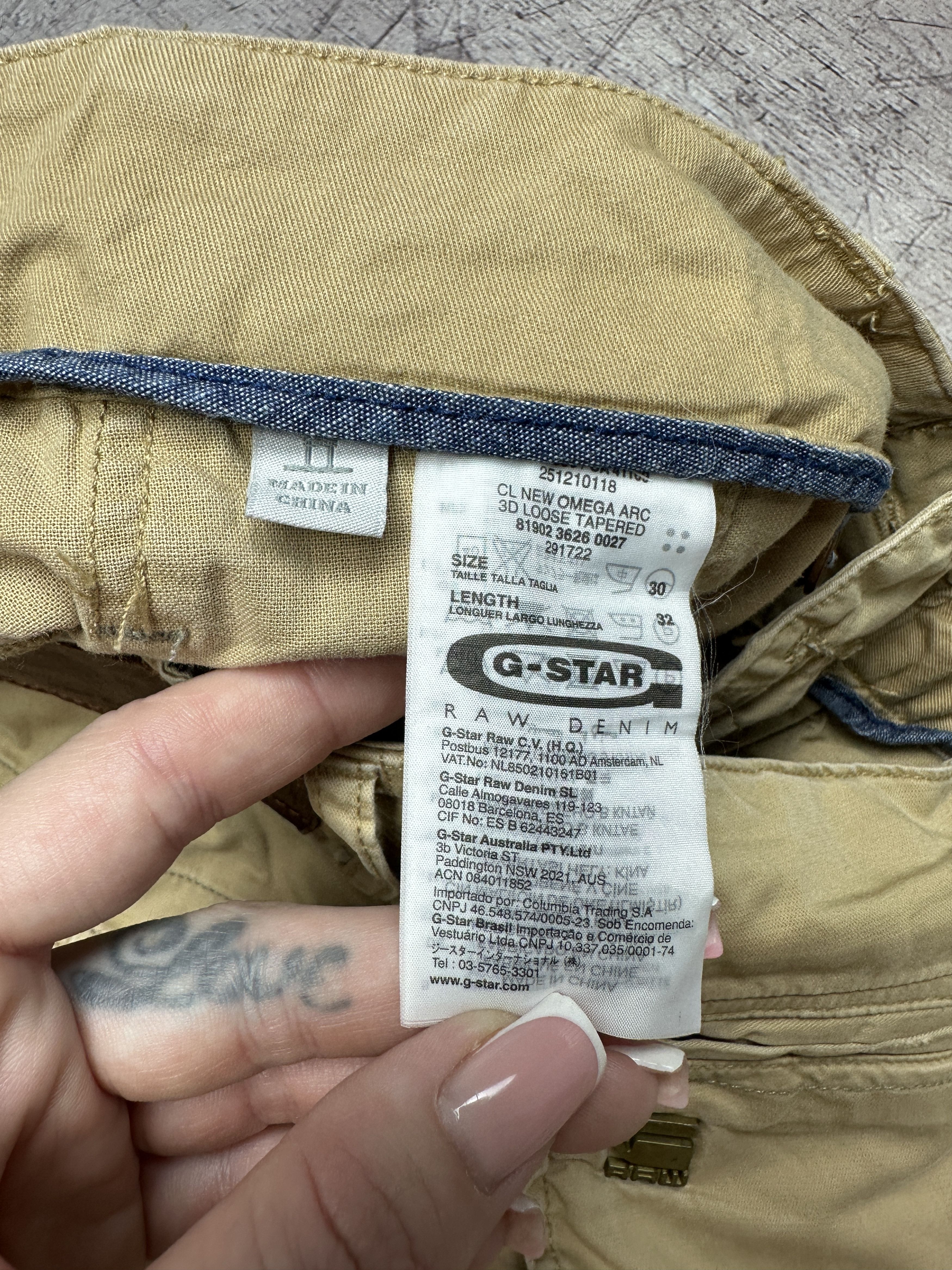 G-Star G Star Raw CL New Omega Arc 3D Loose Tapered Pants Size US 30 / EU 46 - 6 Thumbnail