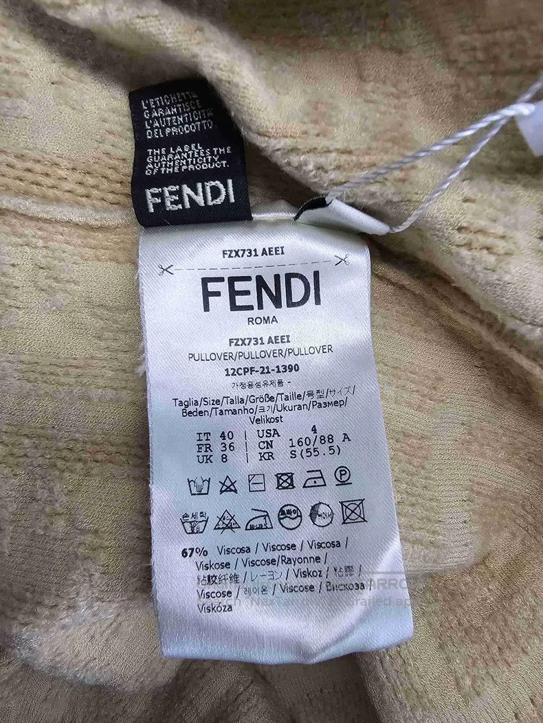 Fendi Fendi Collar all-over print sweater Size XS / US 0-2 / IT 36-38 - 8 Thumbnail