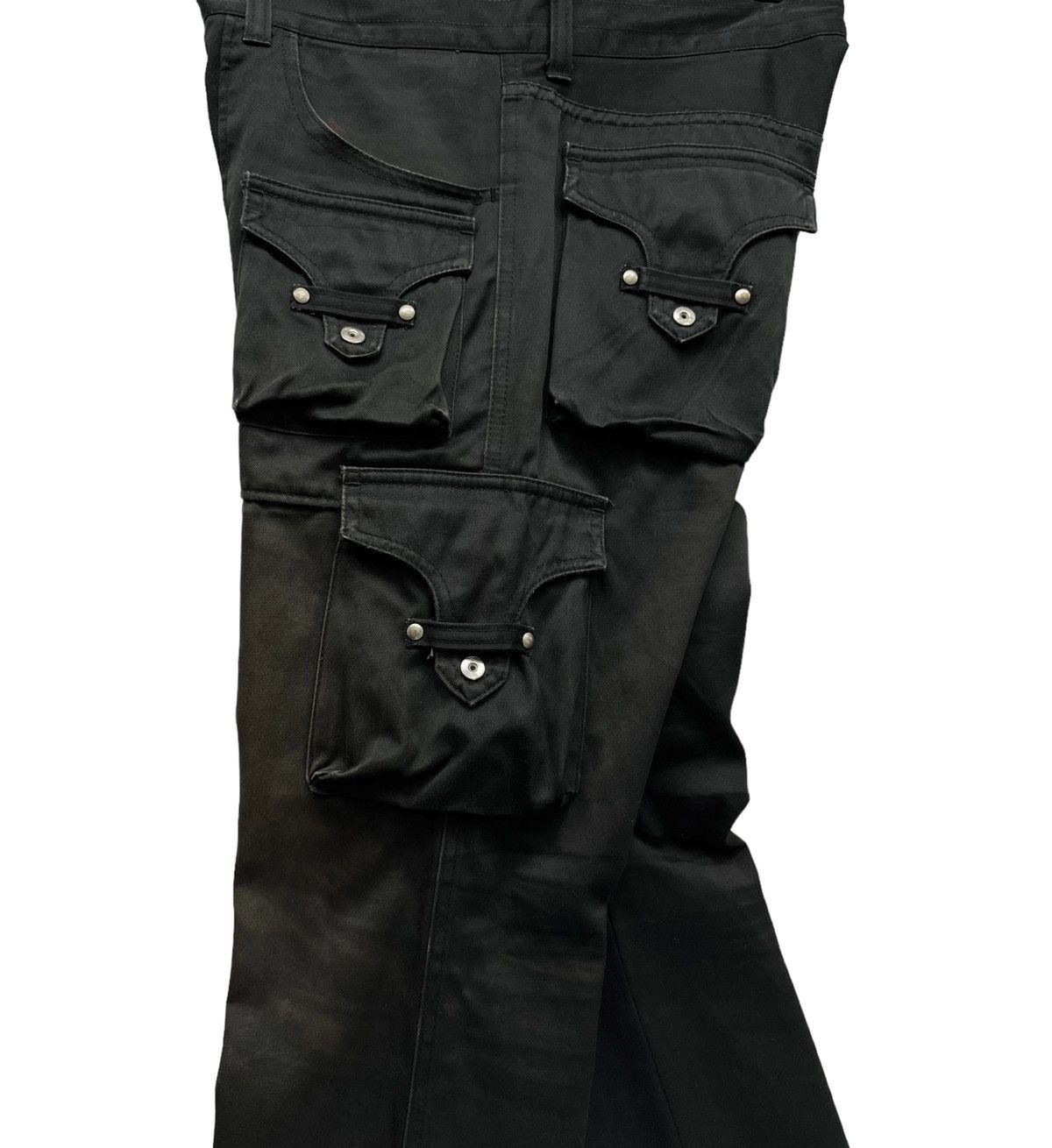 Tornado Mart Vintage TORNADO MART Rusty Black Bush Cargo Minimalist Flare Size US 32 / EU 48 - 9 Thumbnail