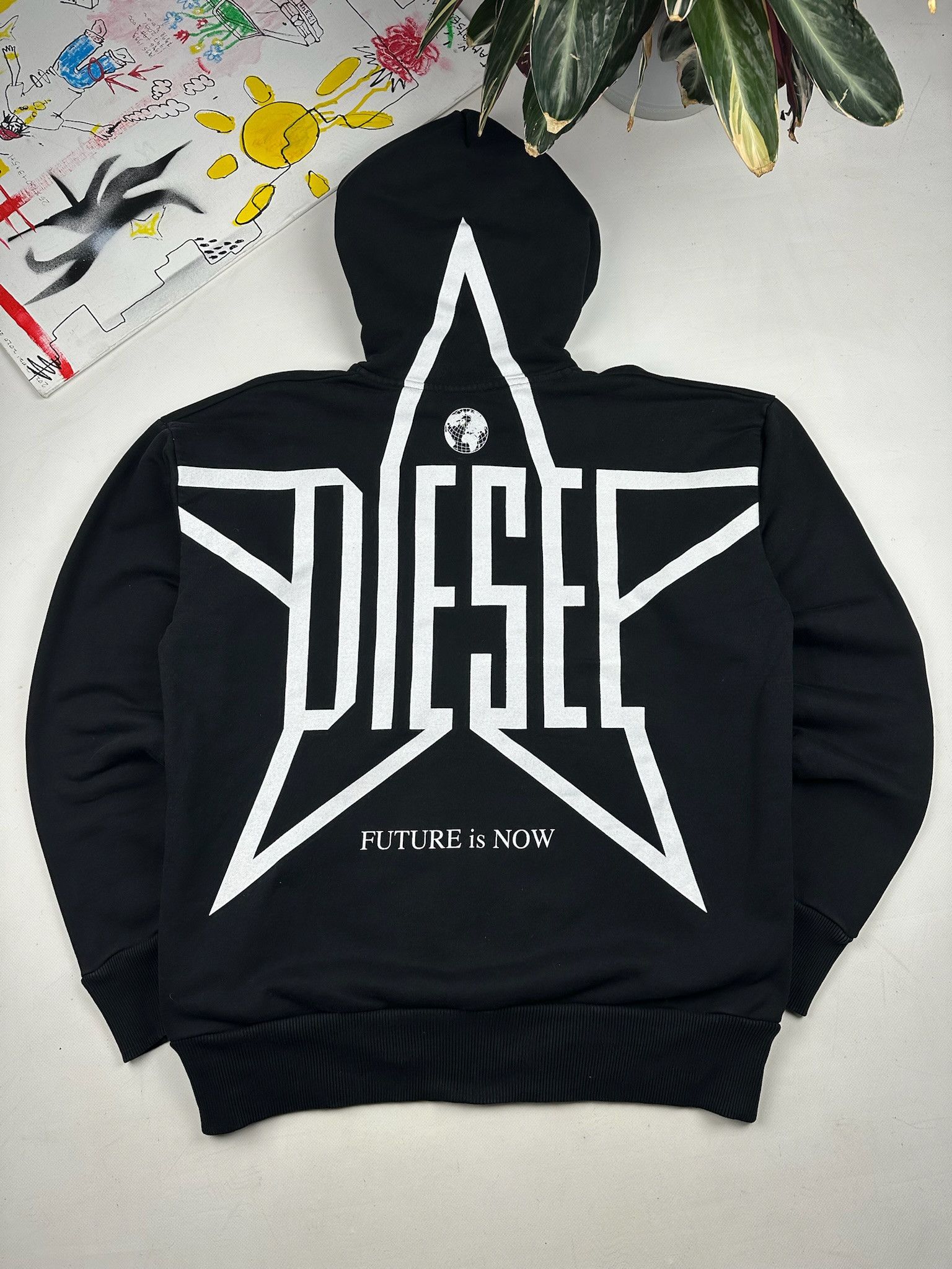 Diesel Y2K Diesel Big Logo Black Hoodie Size US S / EU 44-46 / 1 - 1 Thumbnail