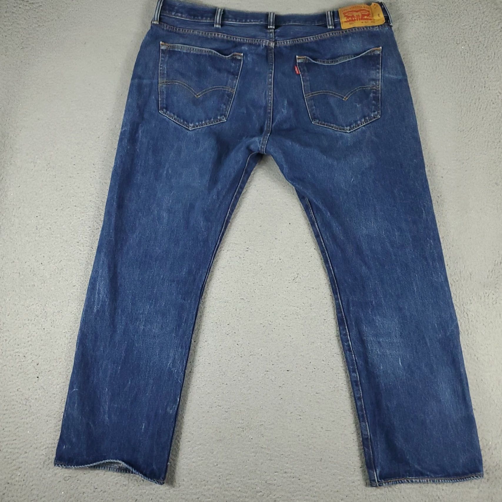 Levi's Levi's 501 Jeans Mens Regular Fit 42x30 Blue Button Fly Straight Leg Denim Pants Size US 42 / EU 58 - 7 Thumbnail