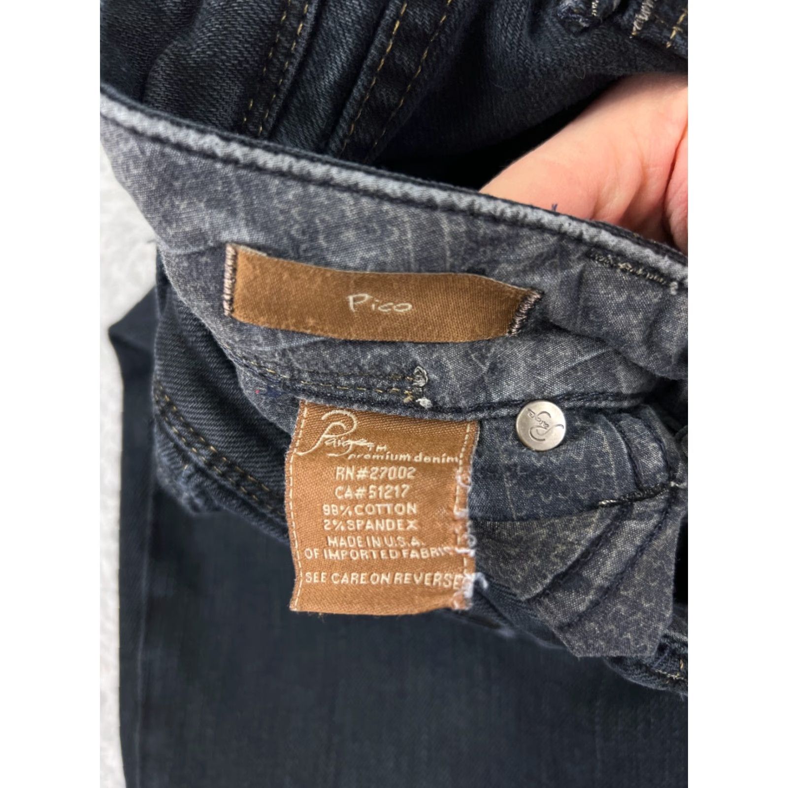 Paige Paige Womens Jeans 27 Blue Denim Bootcut Western 5-Pocket Design Regular Inseam 30 Color Blue Size 27" / US 4 / IT 40 - 4 Thumbnail