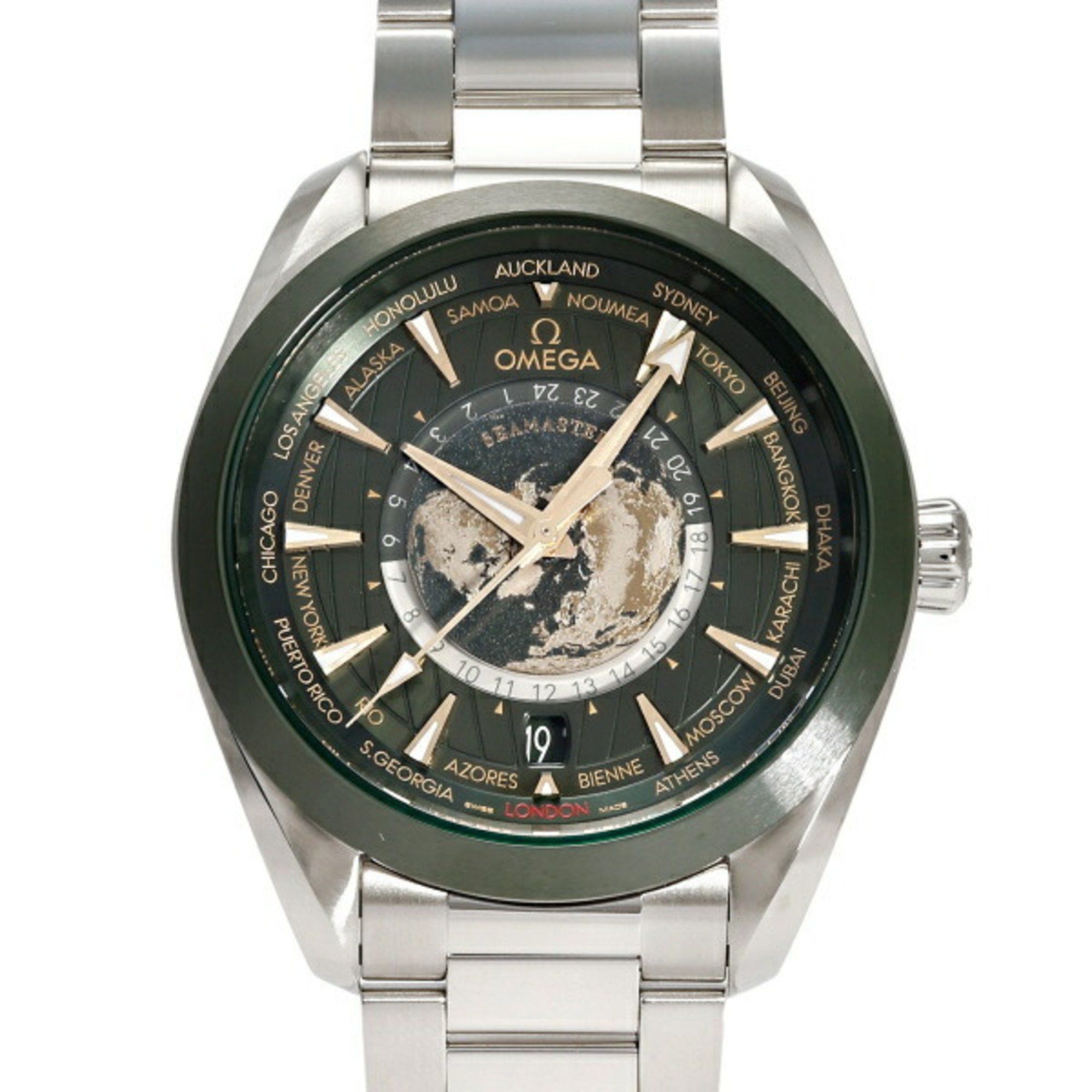 Omega OMEGA Seamaster Aqua Terra 150M Worldtimer 43 MM 220.30.43.22.10.001 Green Dial Men's Watch __ Size ONE SIZE - 1 Thumbnail